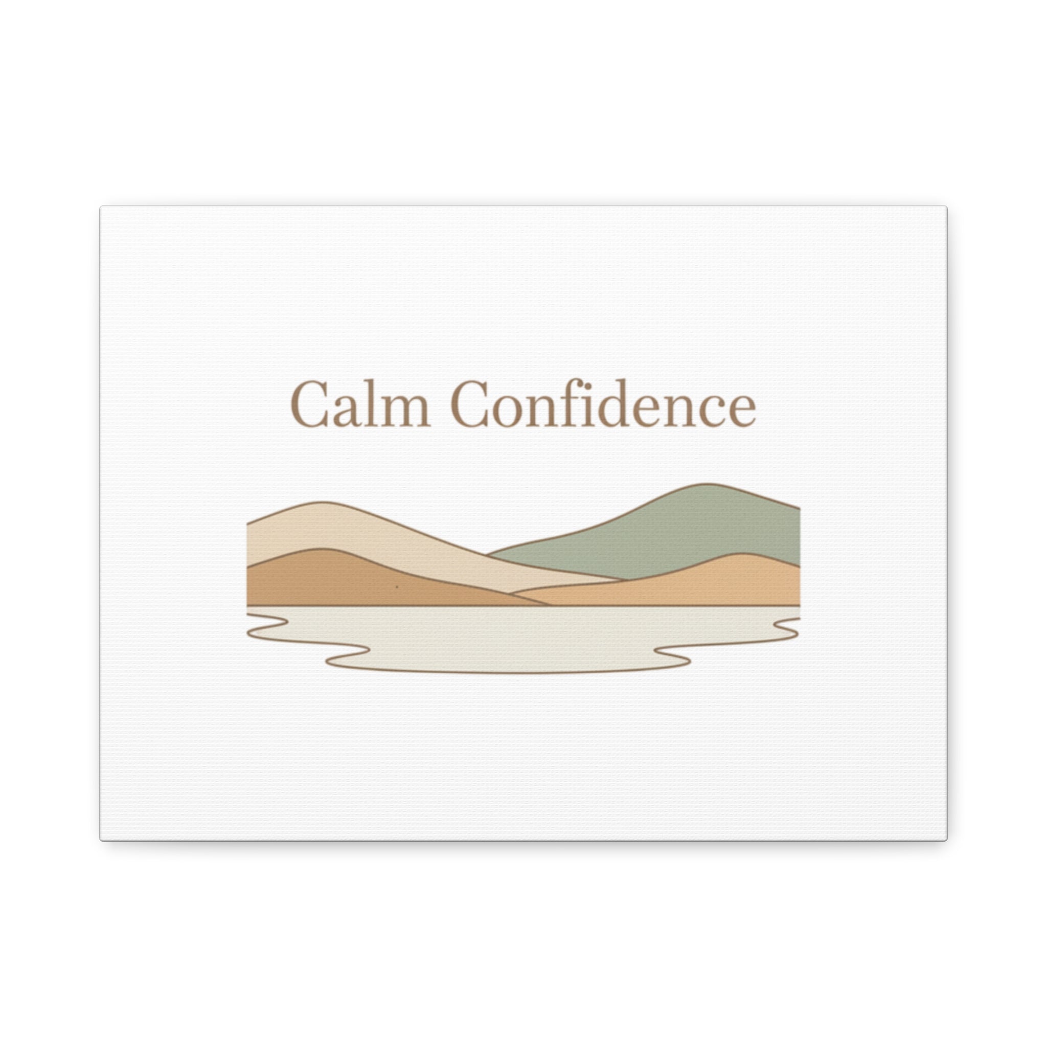 Calm Confidence minimalist landscape Canvas | quiet luxury, neutral minimalist