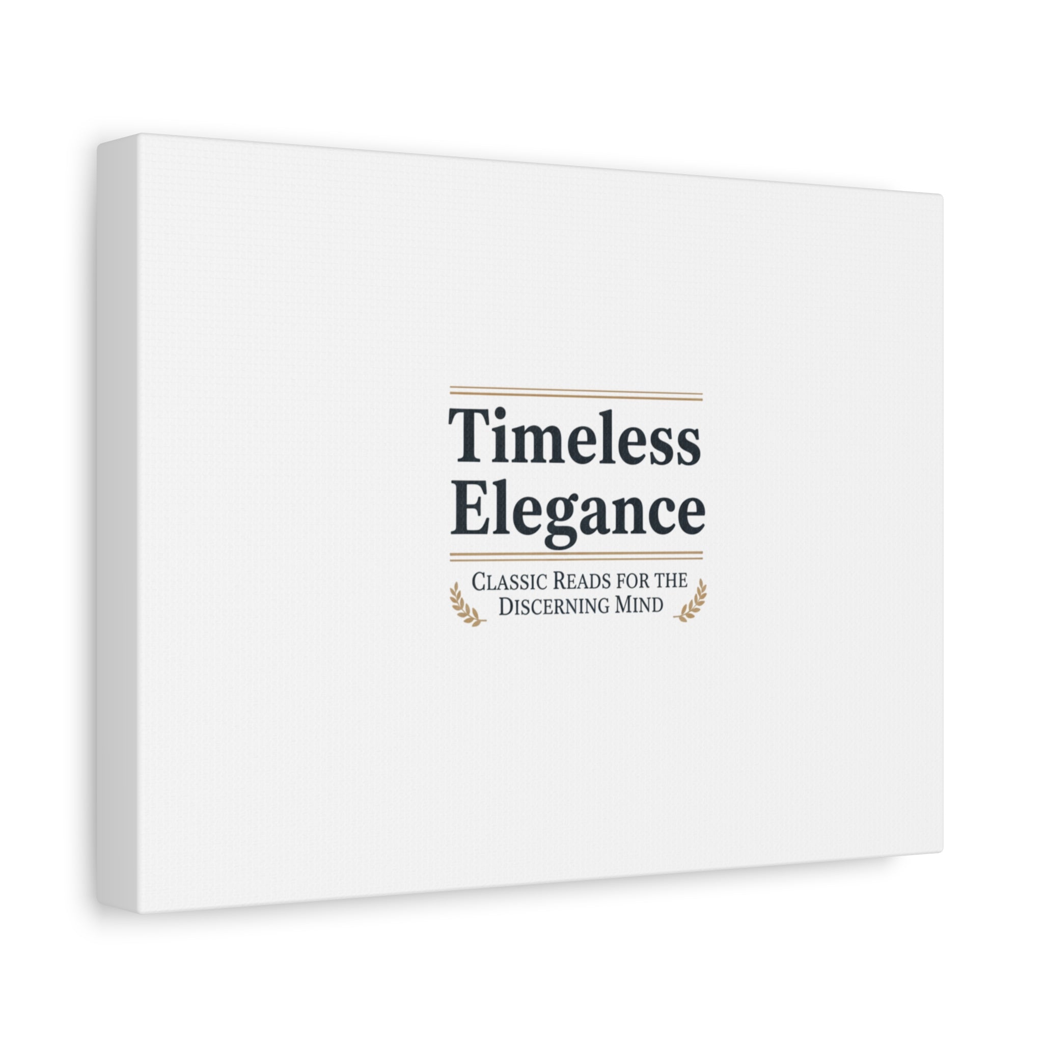 Timeless Elegance Canvas - Retro Serif Typography - Literary Aesthetic Luxury Canvas