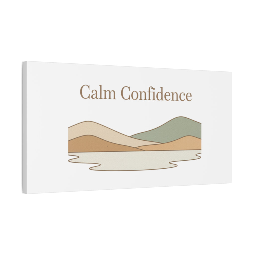 Calm Confidence minimalist landscape Canvas | quiet luxury, neutral minimalist
