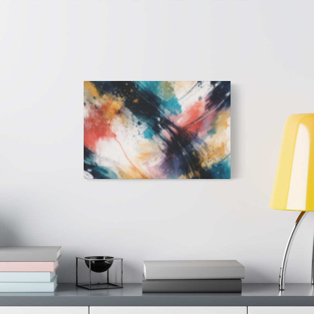 Abstract Color Splash Matte Canvas Print - Vibrant Modern Wall Art - Bedroom decor canvas