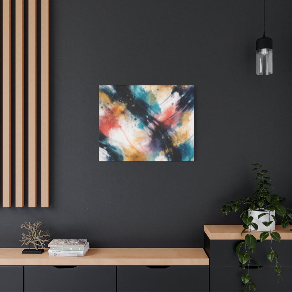 Abstract Color Splash Matte Canvas Print - Vibrant Modern Wall Art - Bedroom decor canvas