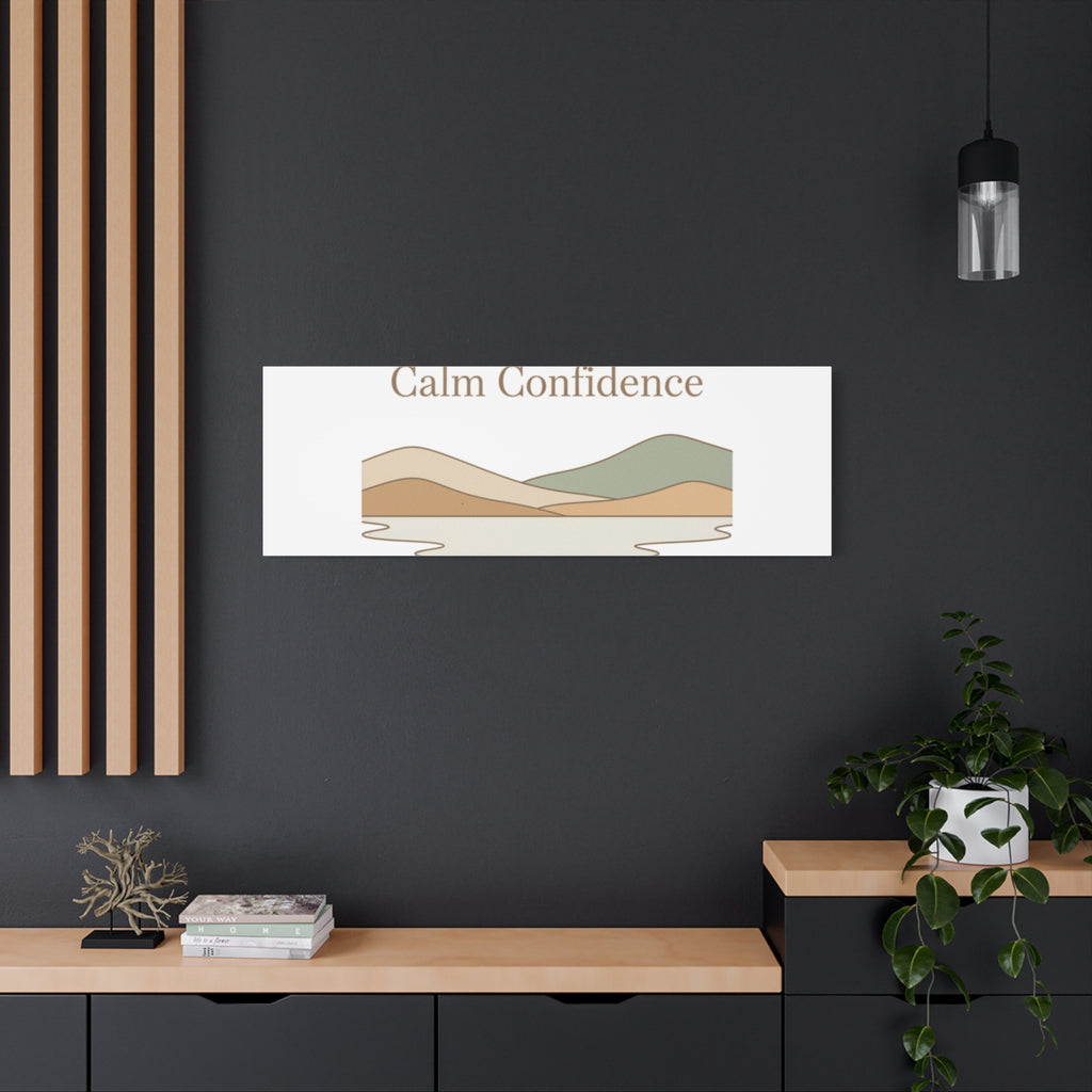 Calm Confidence minimalist landscape Canvas | quiet luxury, neutral minimalist