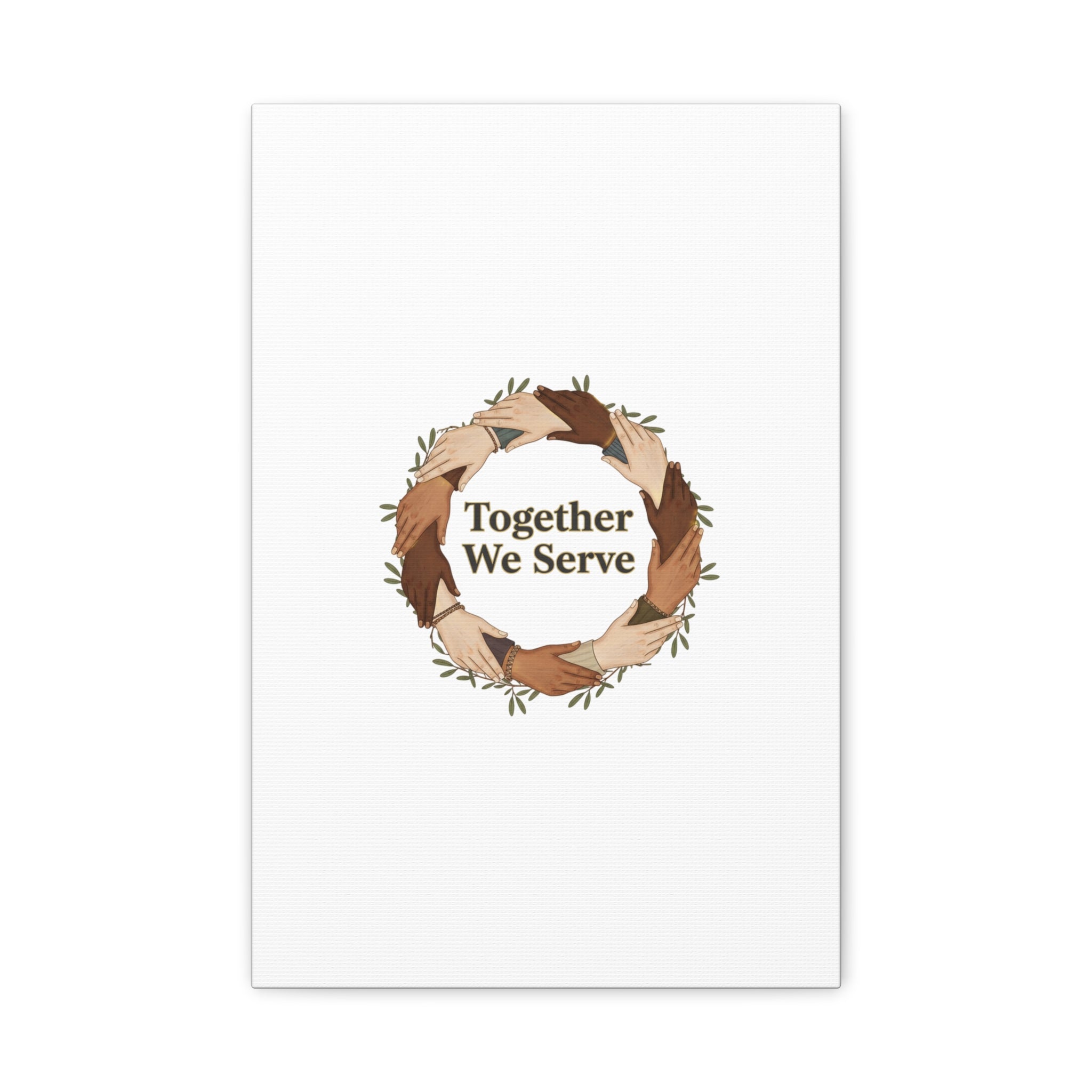 Together We Serve Canvas -  MLK Day of Service - unity poster - Community volunteer Canvas