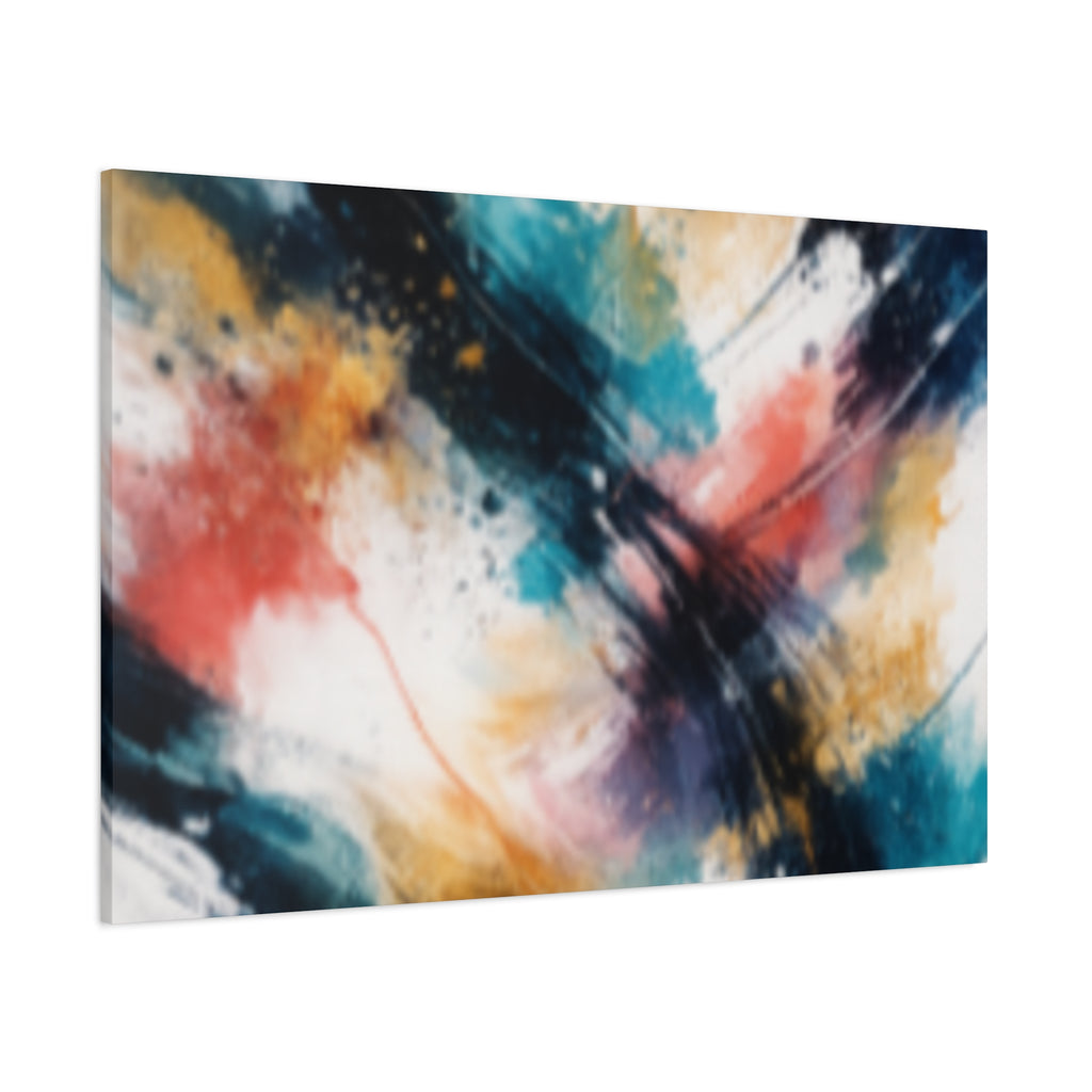Abstract Color Splash Matte Canvas Print - Vibrant Modern Wall Art - Bedroom decor canvas