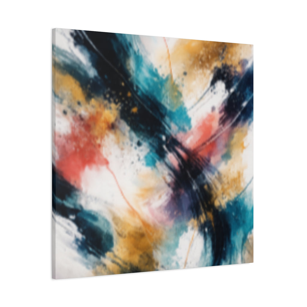 Abstract Color Splash Matte Canvas Print - Vibrant Modern Wall Art - Bedroom decor canvas