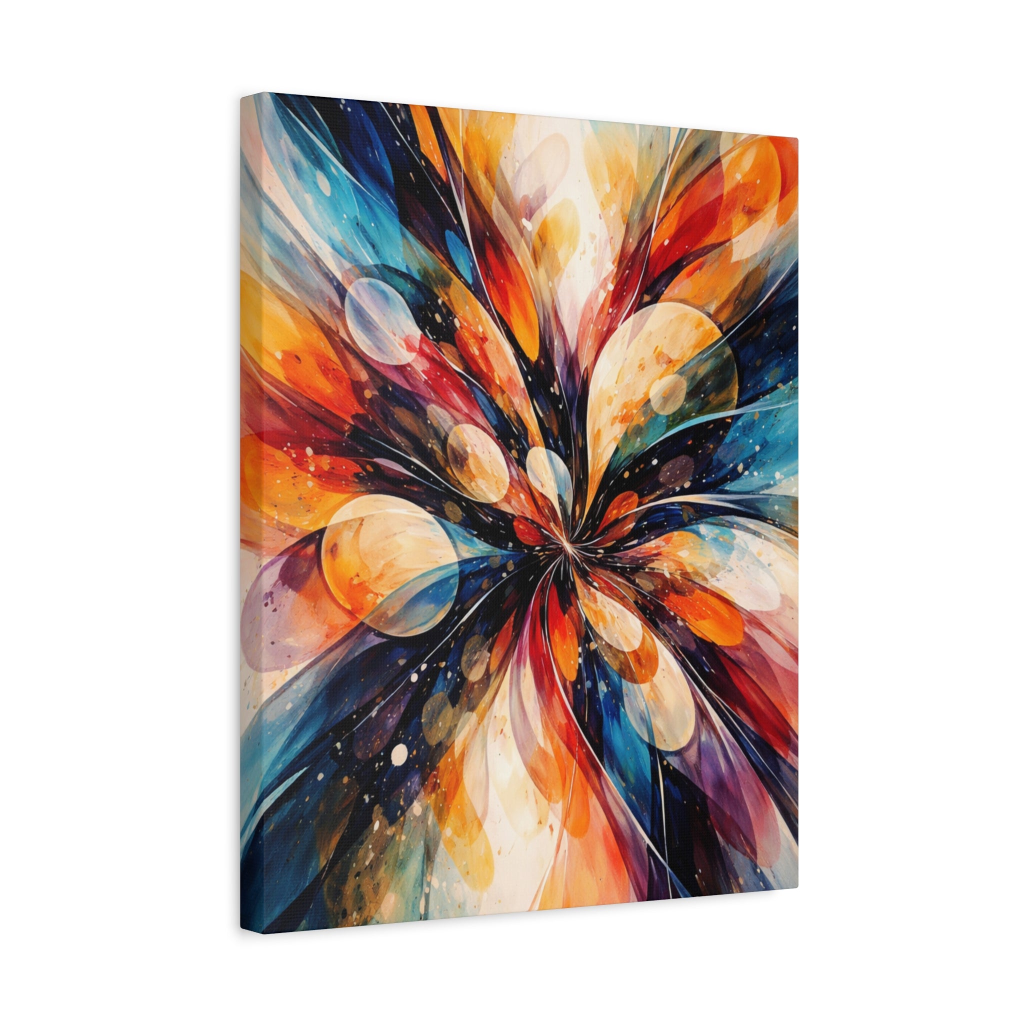 Colorful Abstract Wall Art Canvas – Modern Vibrant Home Decor Painting - Matte Canvas Stretched, 1.25"