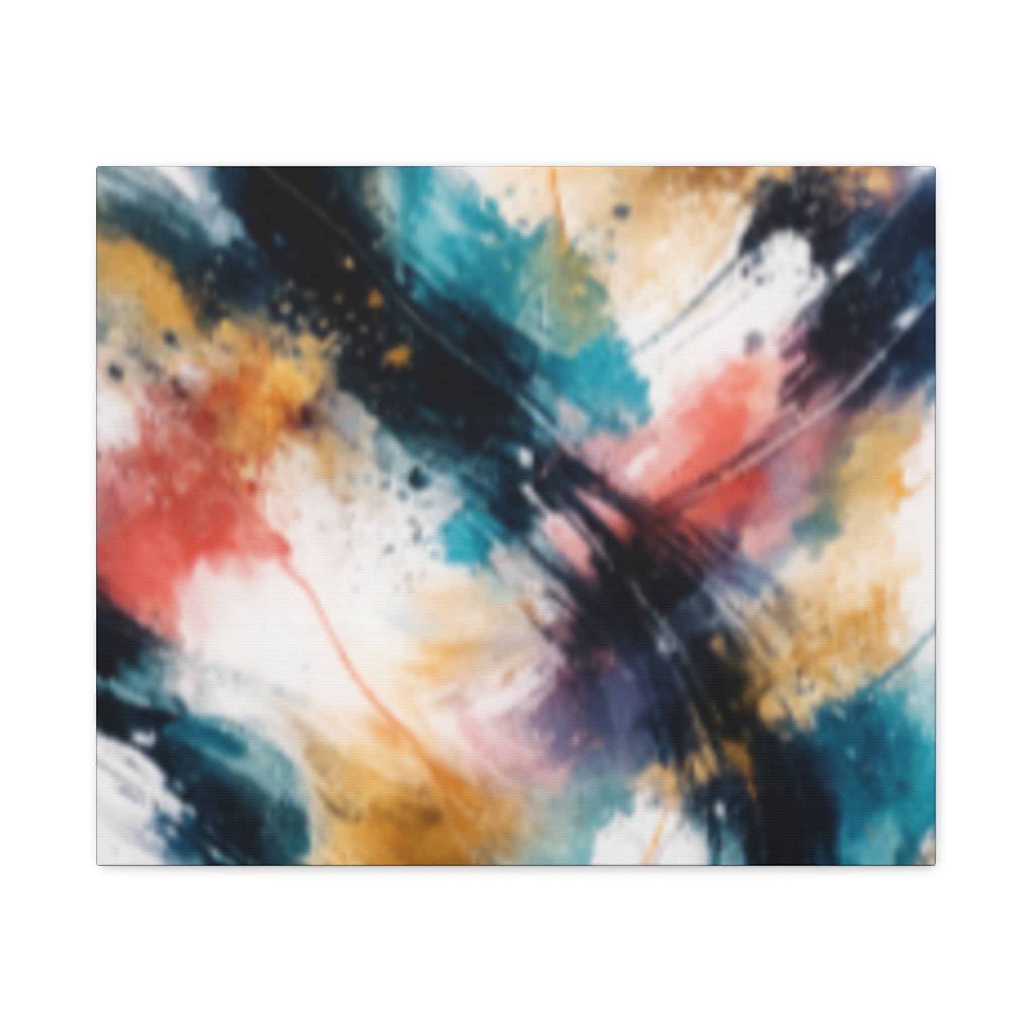 Abstract Color Splash Matte Canvas Print - Vibrant Modern Wall Art - Bedroom decor canvas