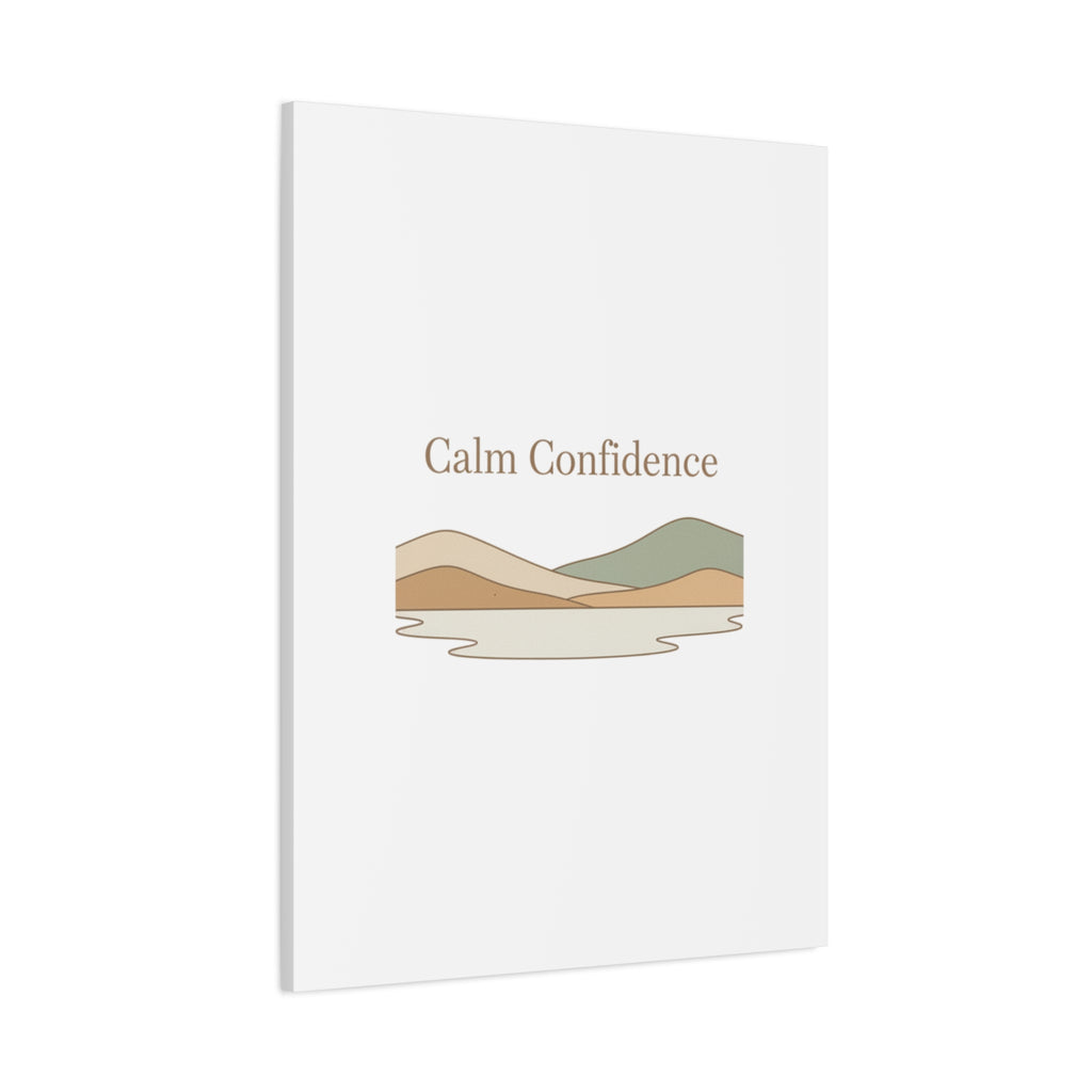 Calm Confidence minimalist landscape Canvas | quiet luxury, neutral minimalist