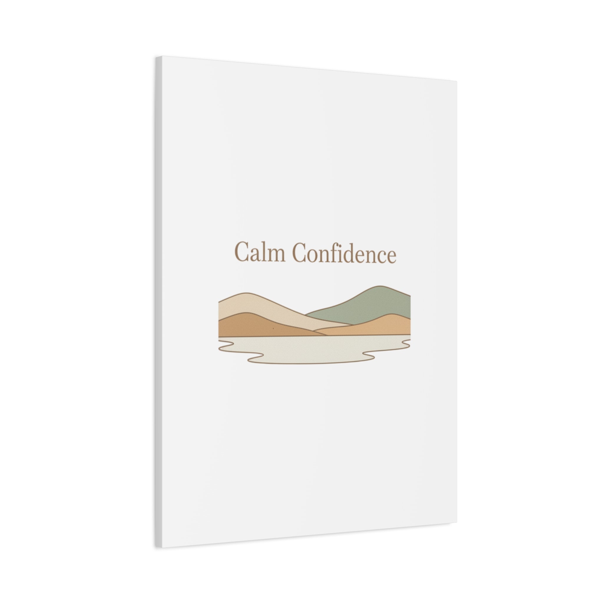 Calm Confidence minimalist landscape Canvas | quiet luxury, neutral minimalist
