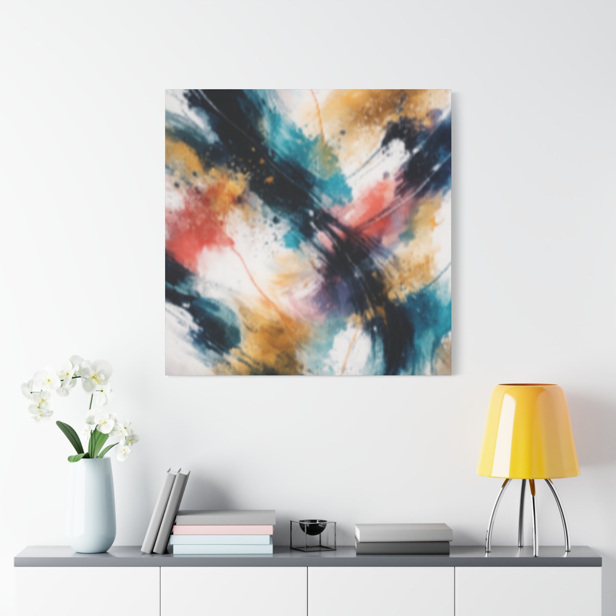 Abstract Color Splash Matte Canvas Print - Vibrant Modern Wall Art - Bedroom decor canvas
