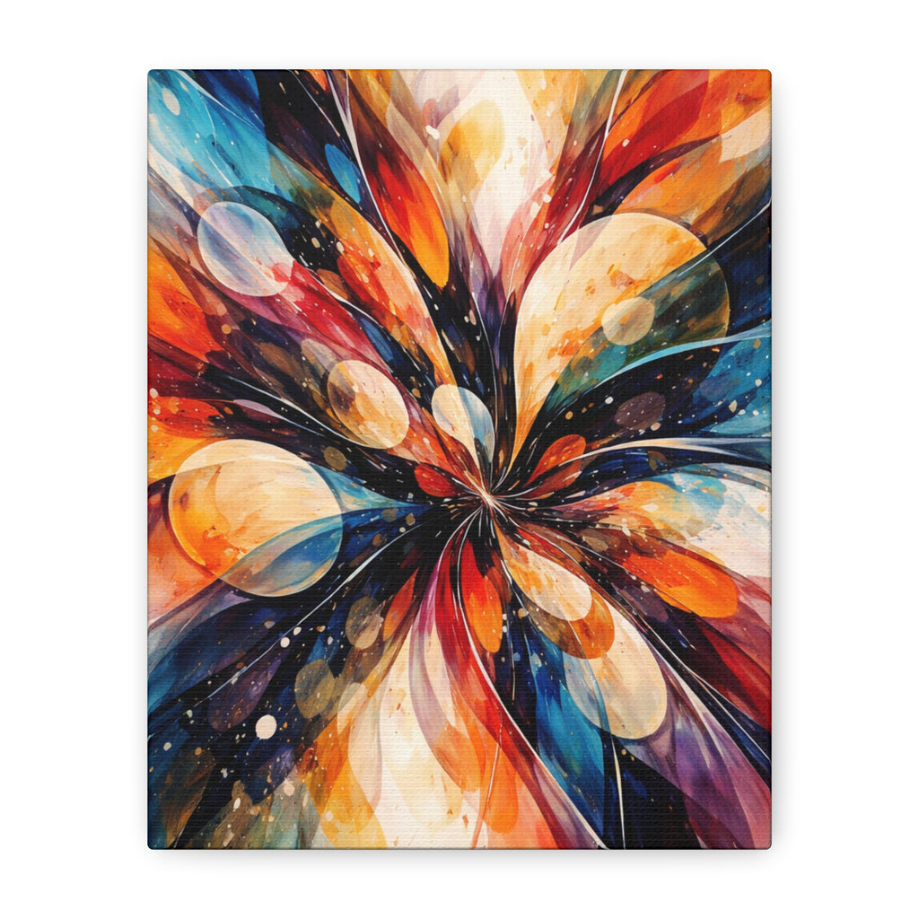 Colorful Abstract Wall Art Canvas – Modern Vibrant Home Decor Painting - Matte Canvas Stretched, 1.25"