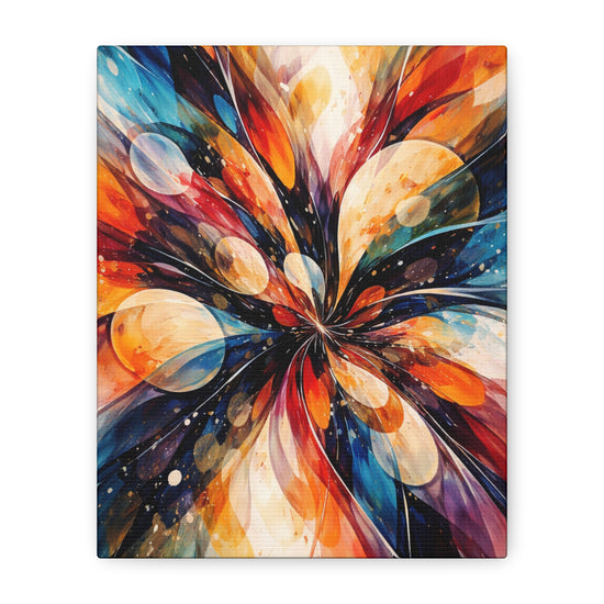 Colorful Abstract Wall Art Canvas – Modern Vibrant Home Decor Painting - Matte Canvas Stretched, 1.25"