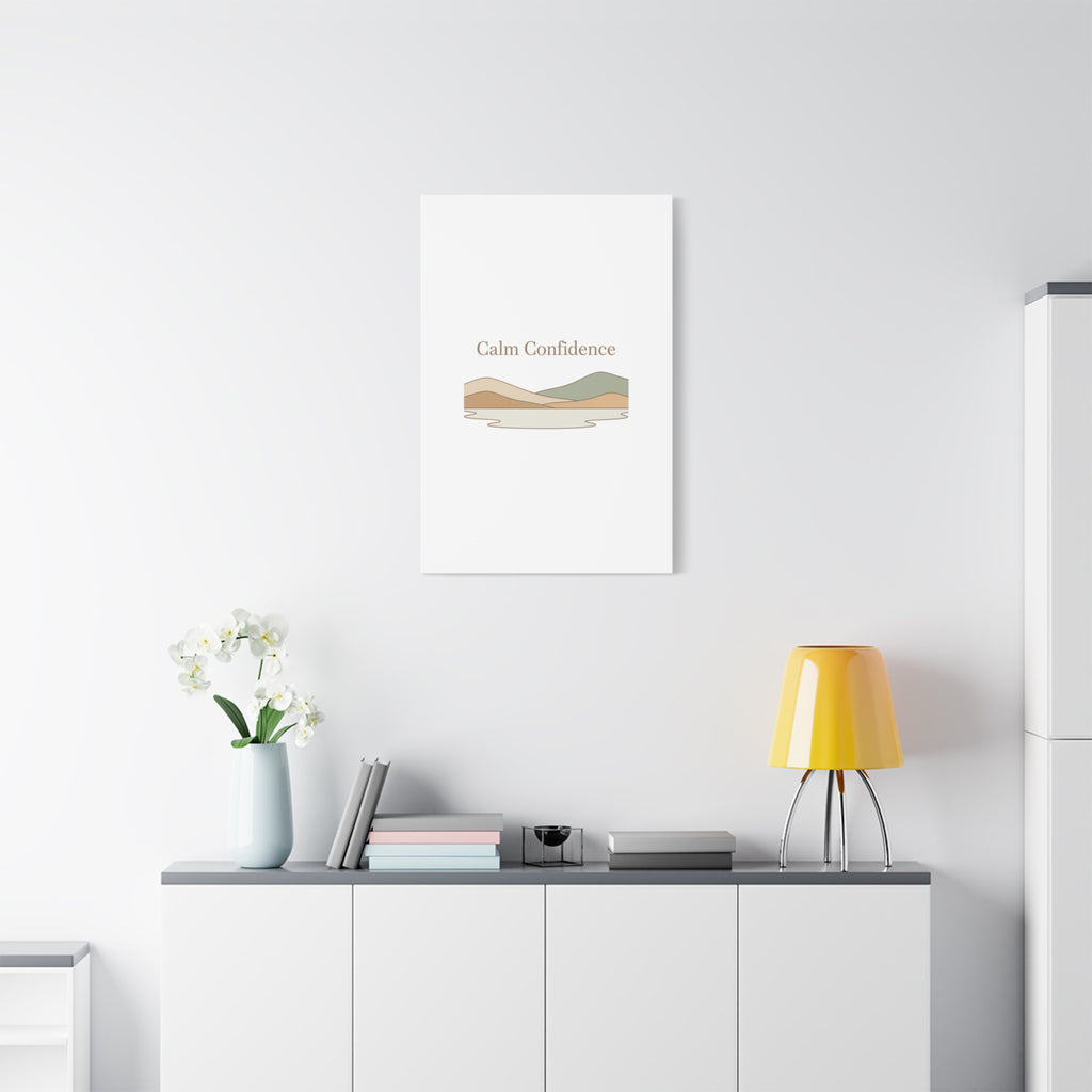 Calm Confidence minimalist landscape Canvas | quiet luxury, neutral minimalist