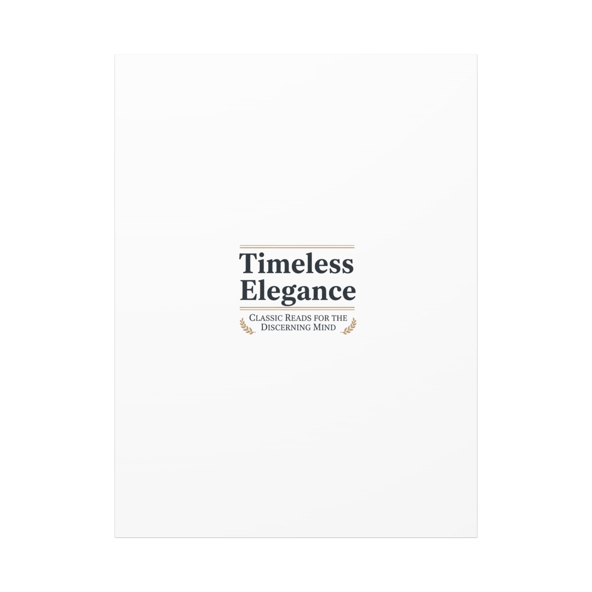 Timeless Elegance Canvas - Retro Serif Typography - Literary Aesthetic Luxury Canvas