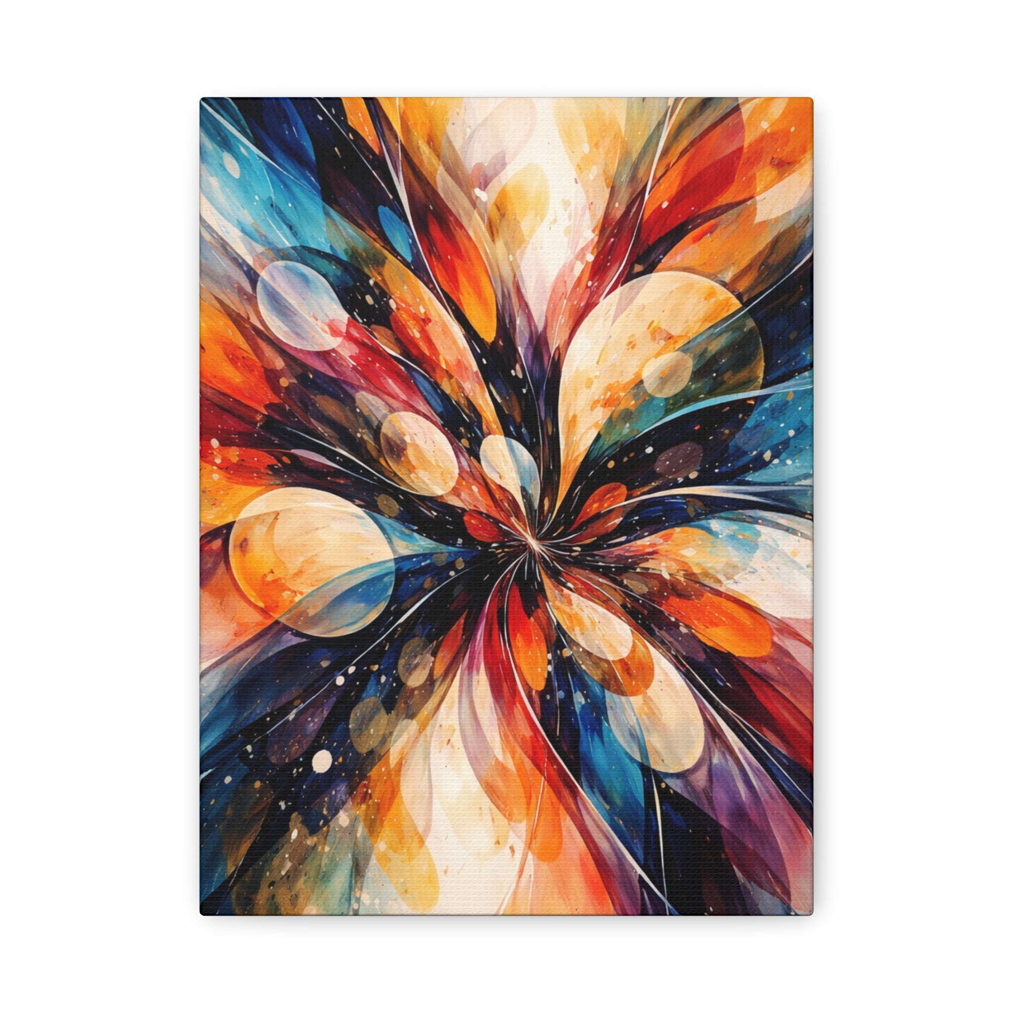 Colorful Abstract Wall Art Canvas – Modern Vibrant Home Decor Painting - Matte Canvas Stretched, 1.25"