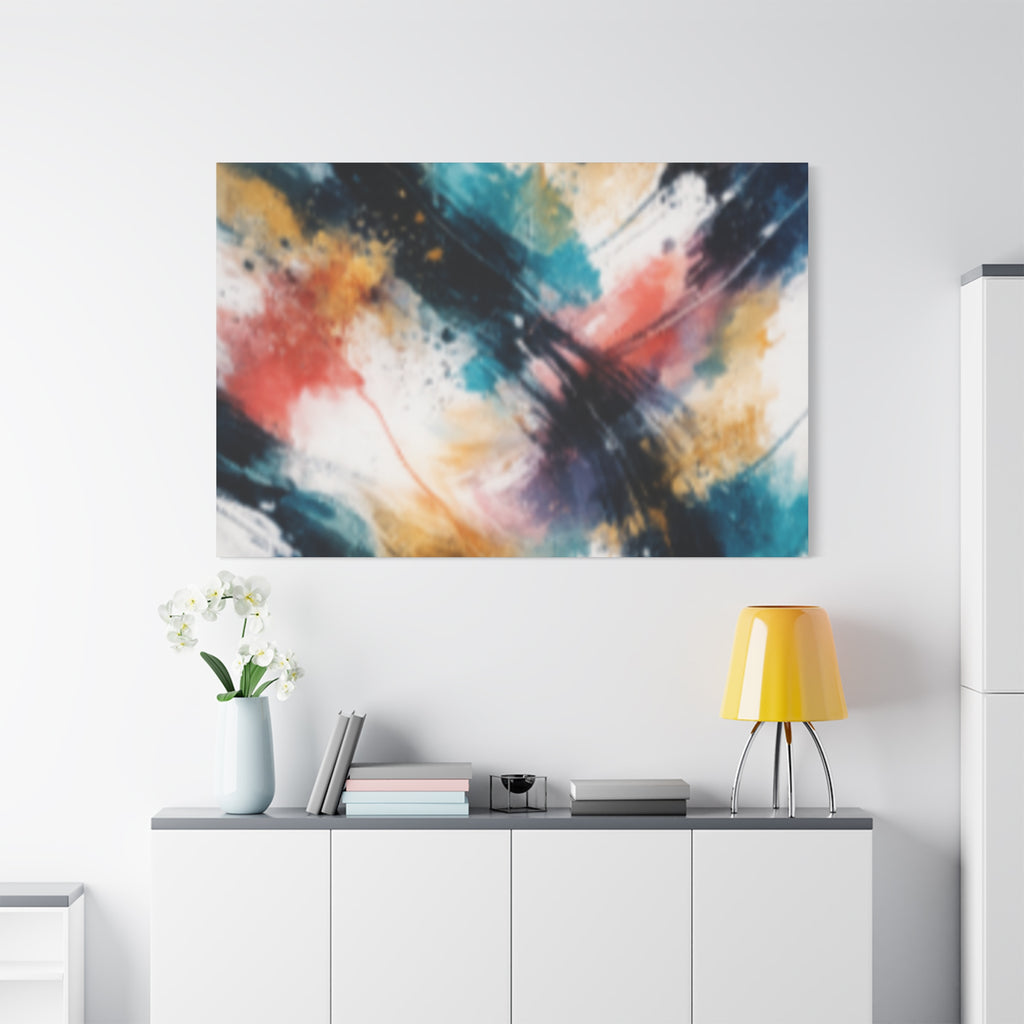 Abstract Color Splash Matte Canvas Print - Vibrant Modern Wall Art - Bedroom decor canvas