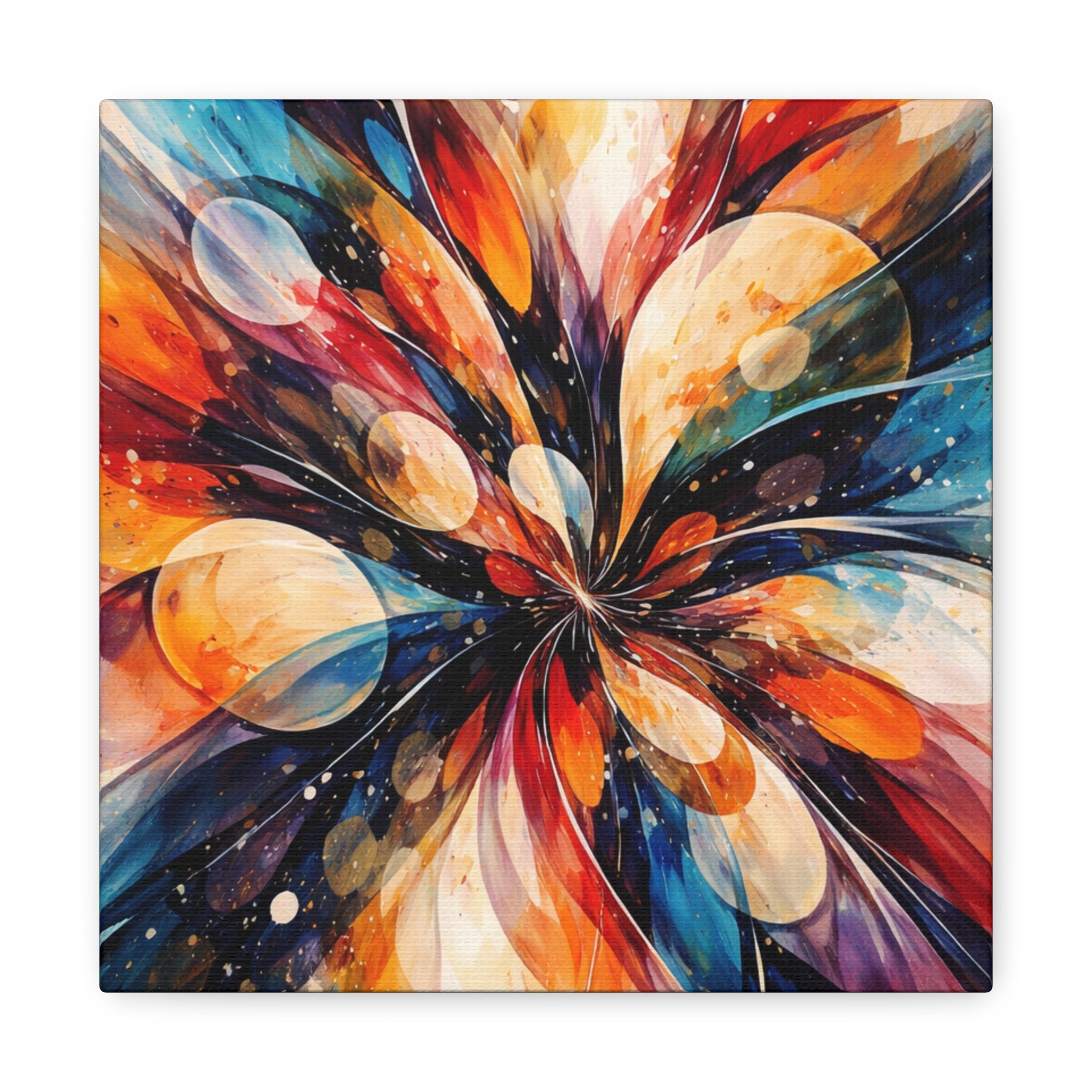 Colorful Abstract Wall Art Canvas – Modern Vibrant Home Decor Painting - Matte Canvas Stretched, 1.25"