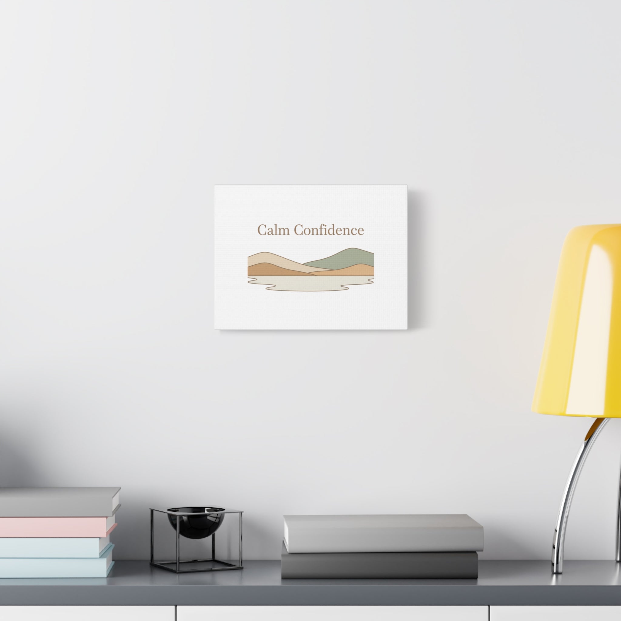 Calm Confidence minimalist landscape Canvas | quiet luxury, neutral minimalist