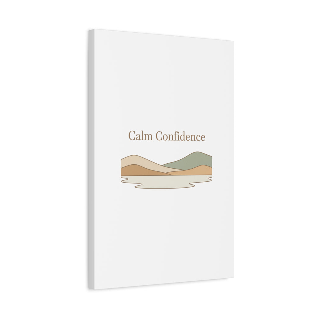 Calm Confidence minimalist landscape Canvas | quiet luxury, neutral minimalist