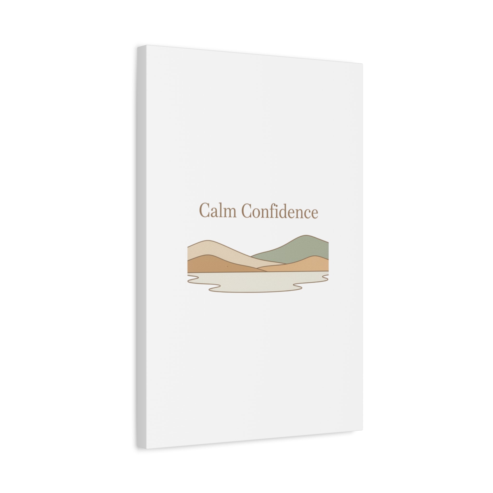 Calm Confidence minimalist landscape Canvas | quiet luxury, neutral minimalist