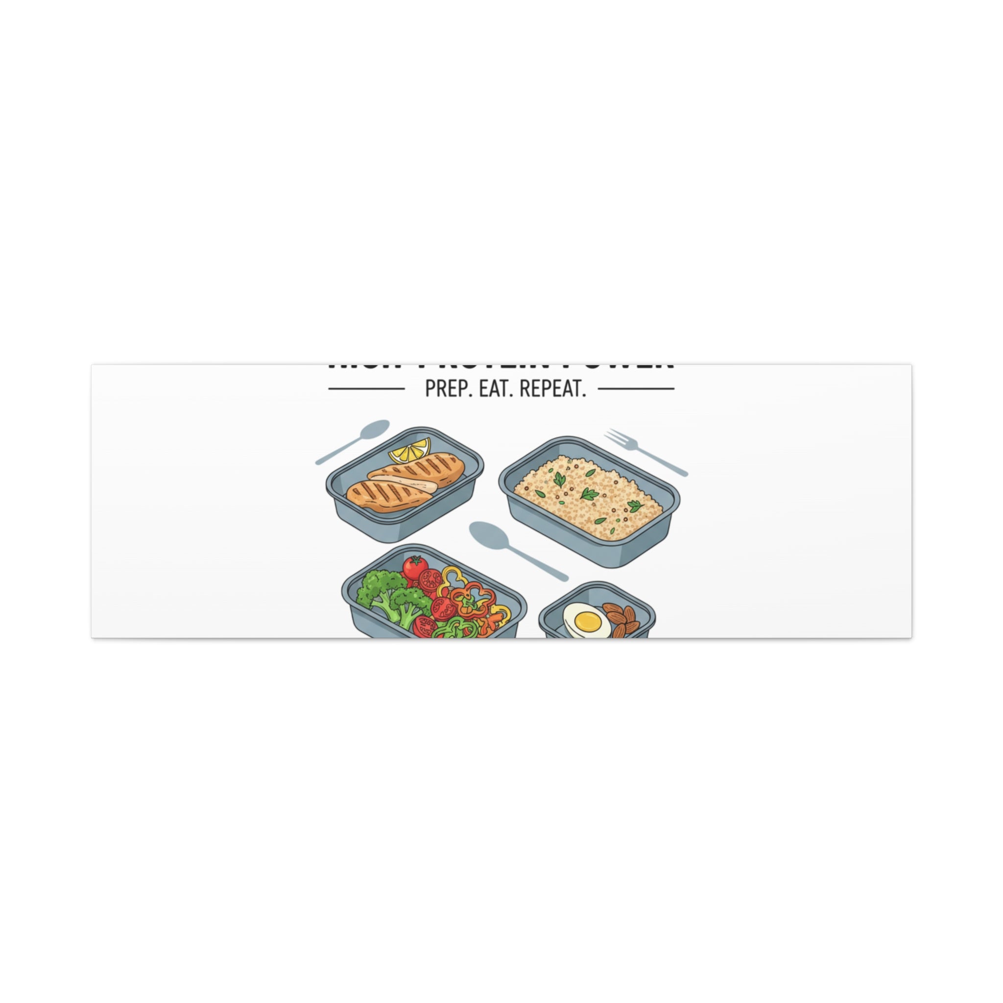 High-Protein Meal Prep Canvas | Fitness Food, Macro Icons