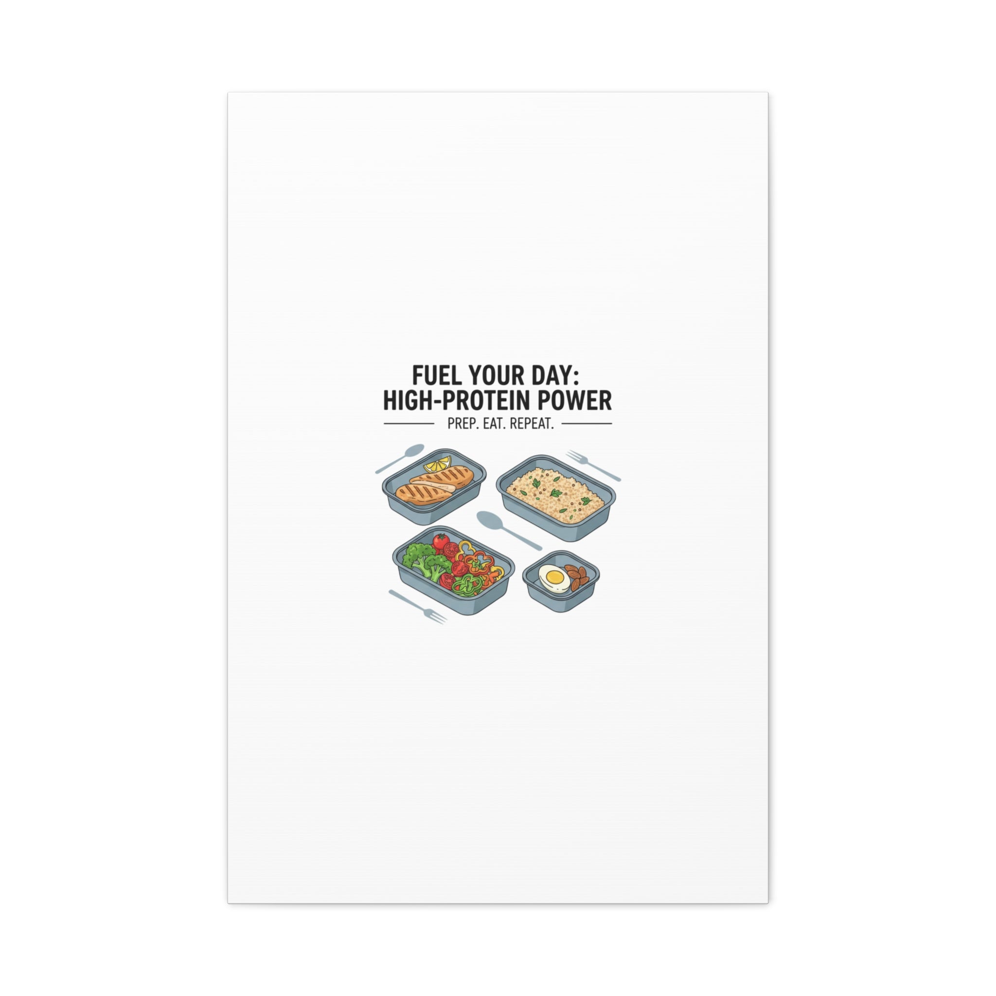 High-Protein Meal Prep Canvas | Fitness Food, Macro Icons