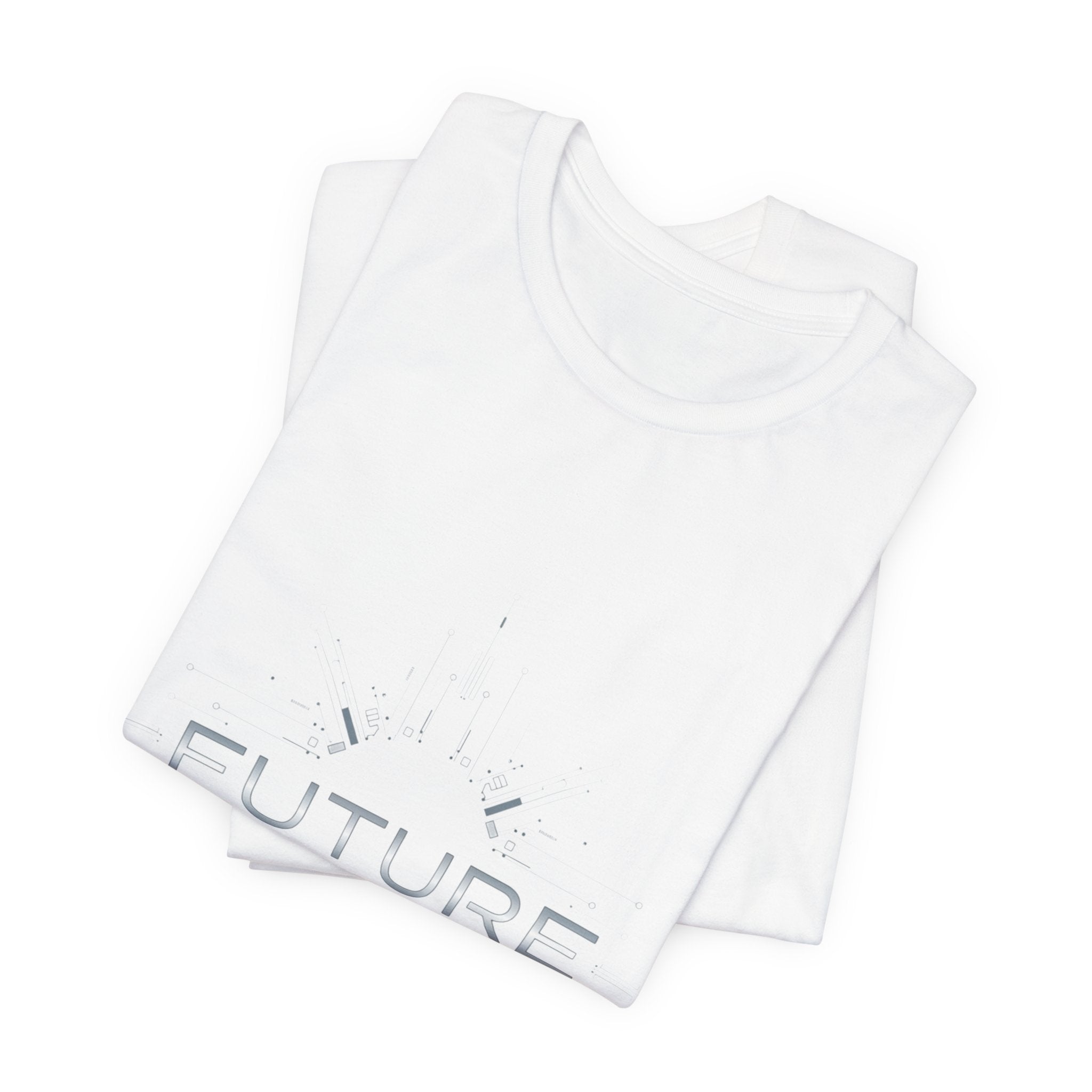 Future Tech T-Shirt – Futuristic Digital Design Minimal Style Tee