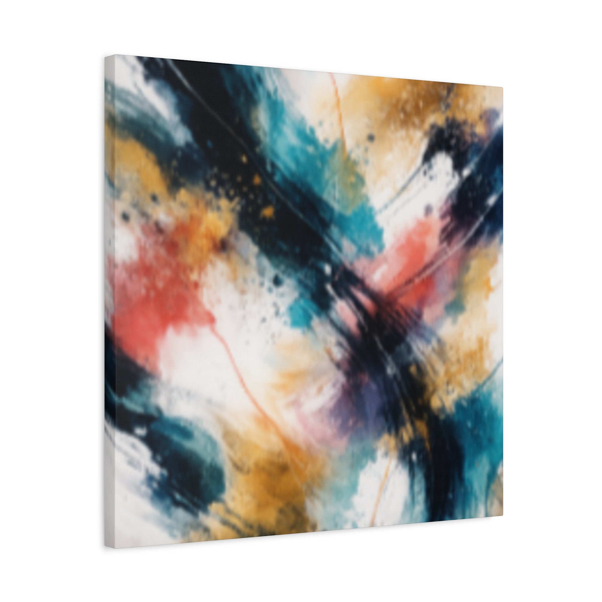 Abstract Color Splash Matte Canvas Print - Vibrant Modern Wall Art - Bedroom decor canvas