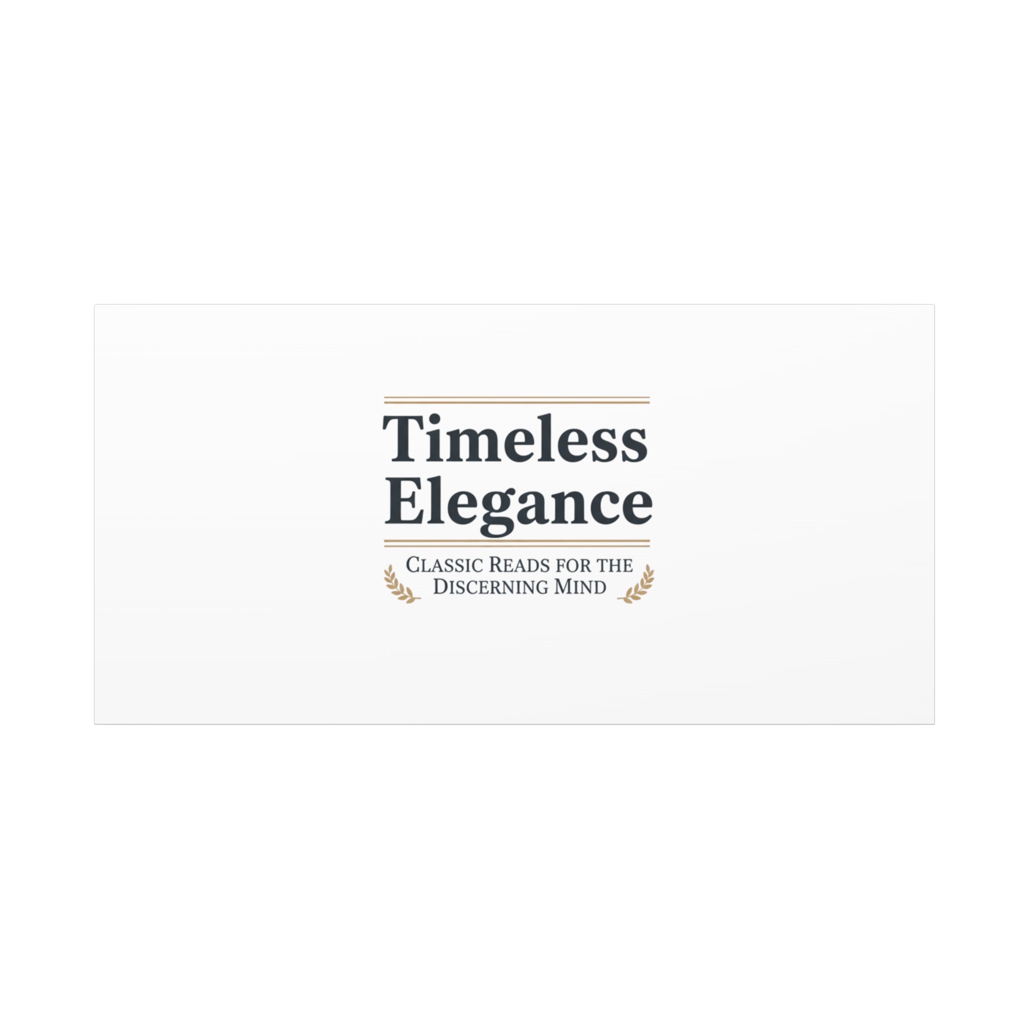 Timeless Elegance Canvas - Retro Serif Typography - Literary Aesthetic Luxury Canvas