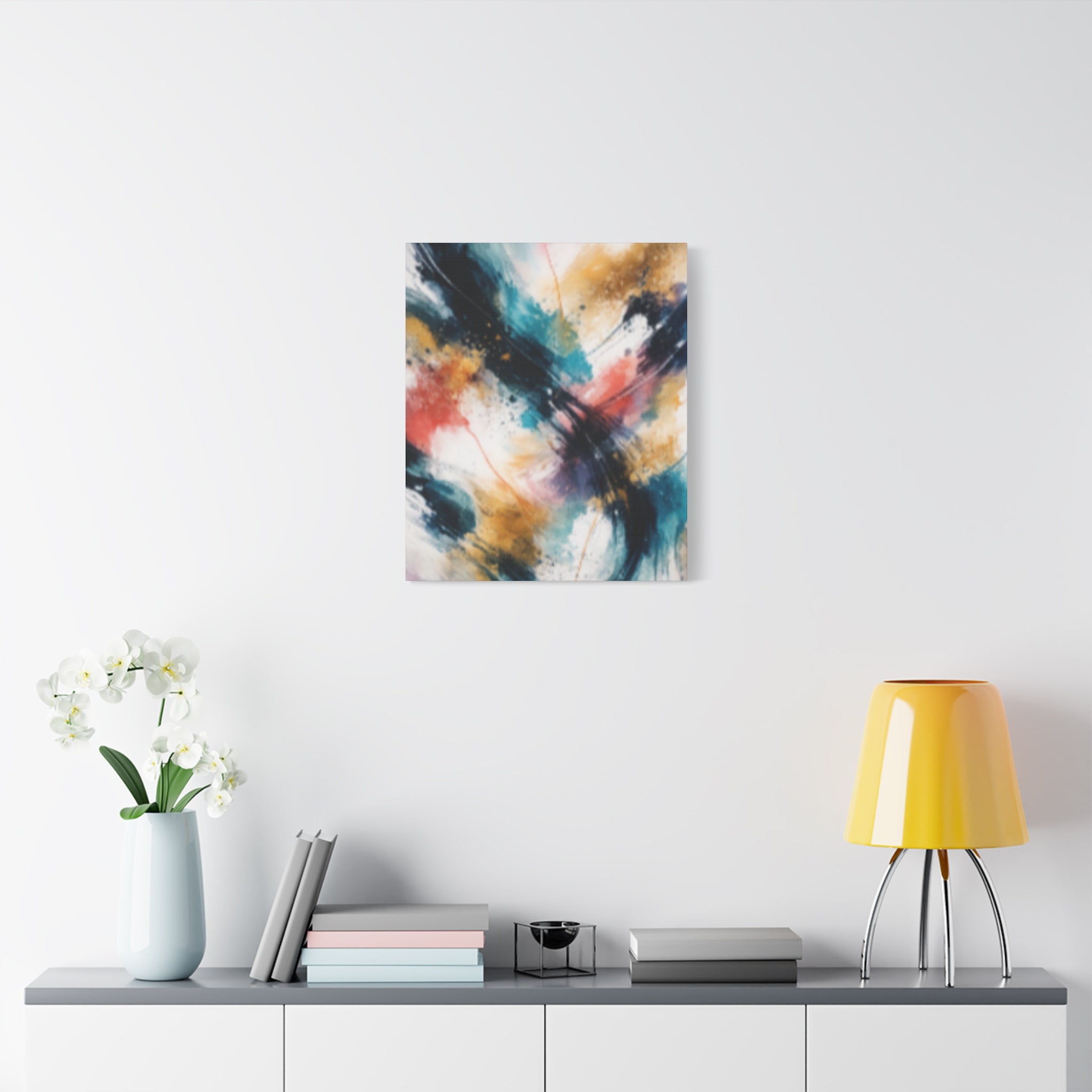 Abstract Color Splash Matte Canvas Print - Vibrant Modern Wall Art - Bedroom decor canvas