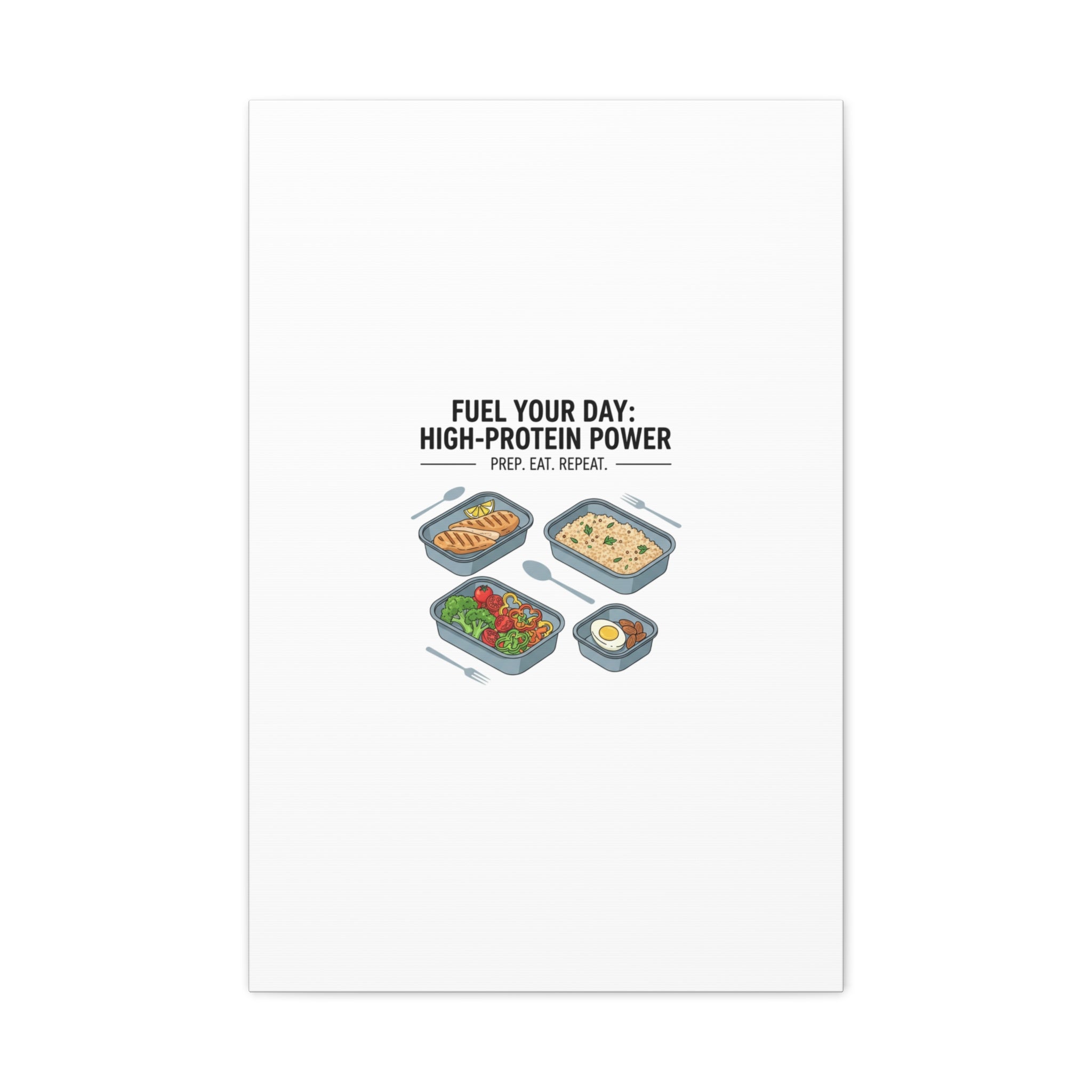 High-Protein Meal Prep Canvas | Fitness Food, Macro Icons