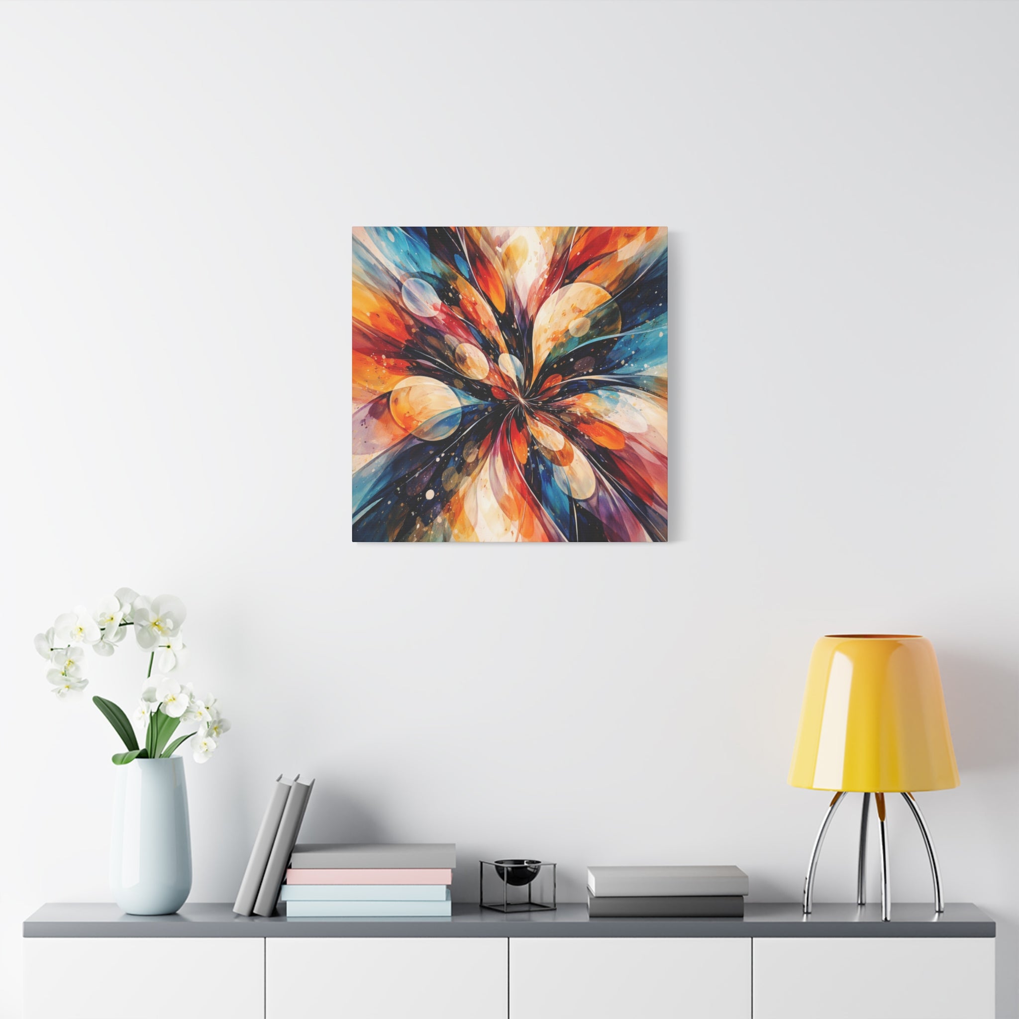Colorful Abstract Wall Art Canvas – Modern Vibrant Home Decor Painting - Matte Canvas Stretched, 1.25"