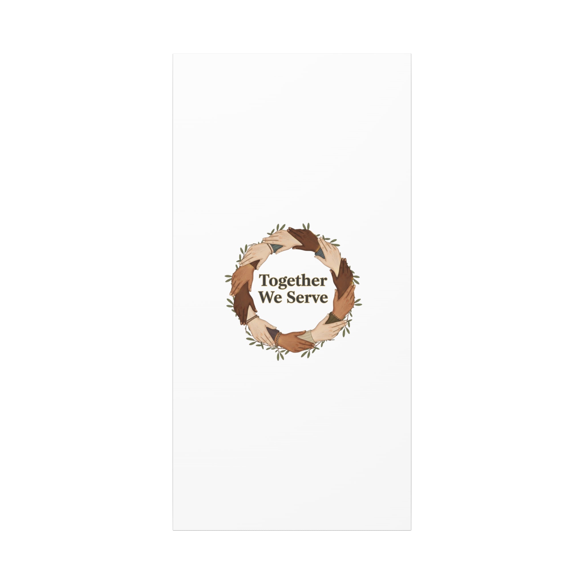 Together We Serve Canvas -  MLK Day of Service - unity poster - Community volunteer Canvas