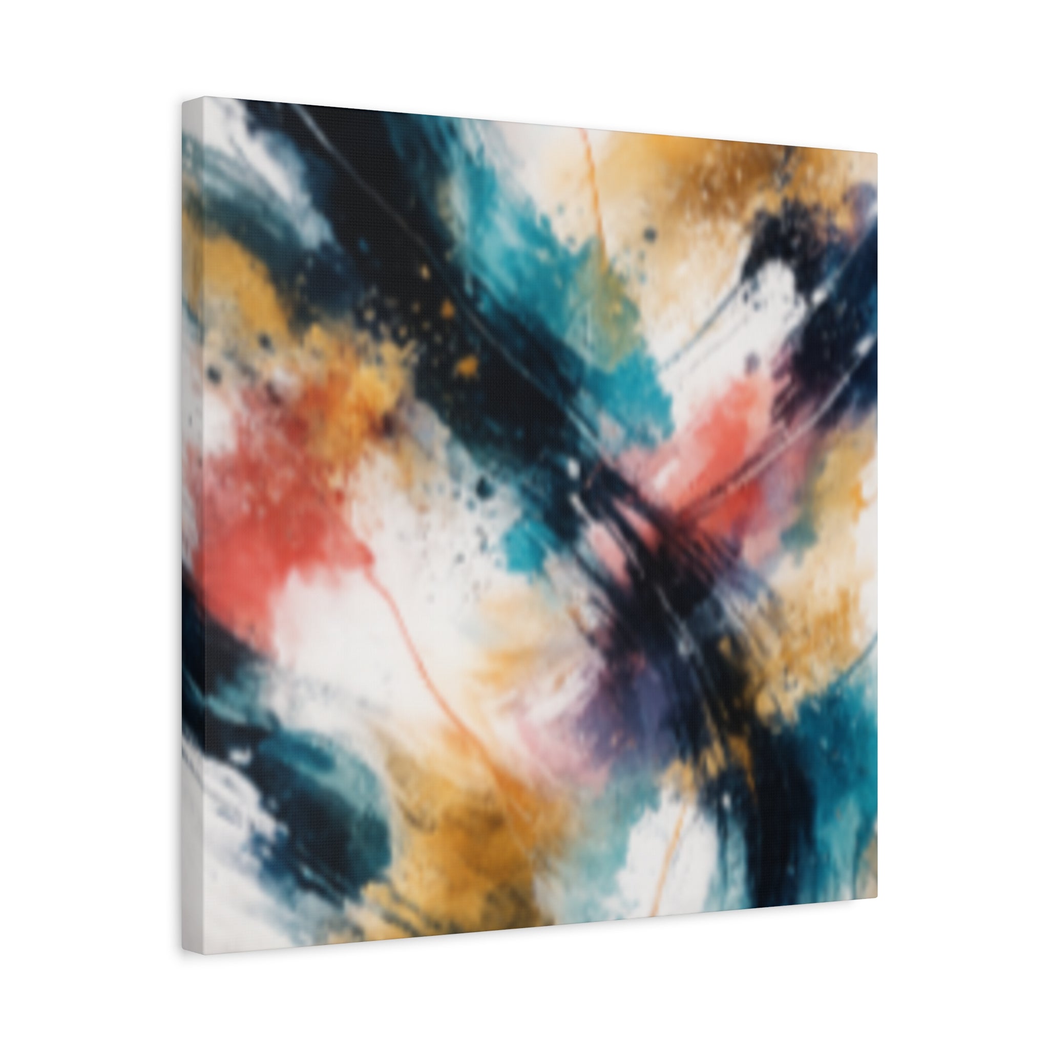 Abstract Color Splash Matte Canvas Print - Vibrant Modern Wall Art - Bedroom decor canvas