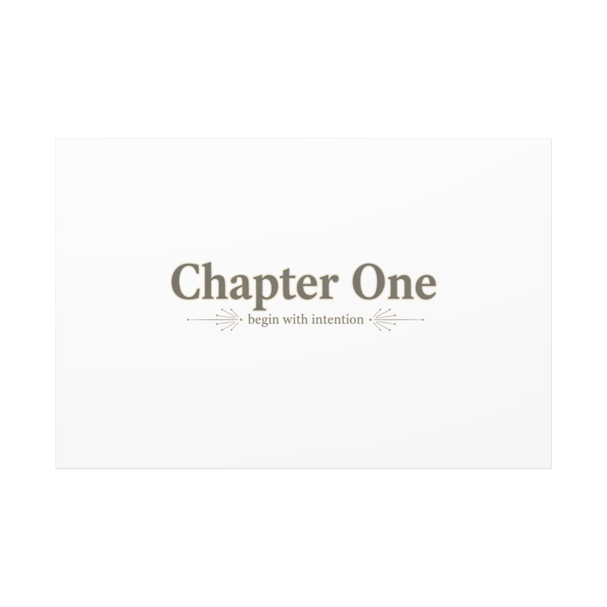Chapter One Typography Canvas - Retro Serif Literary Aesthetic - Bookish and typography - Minimal Text canvas