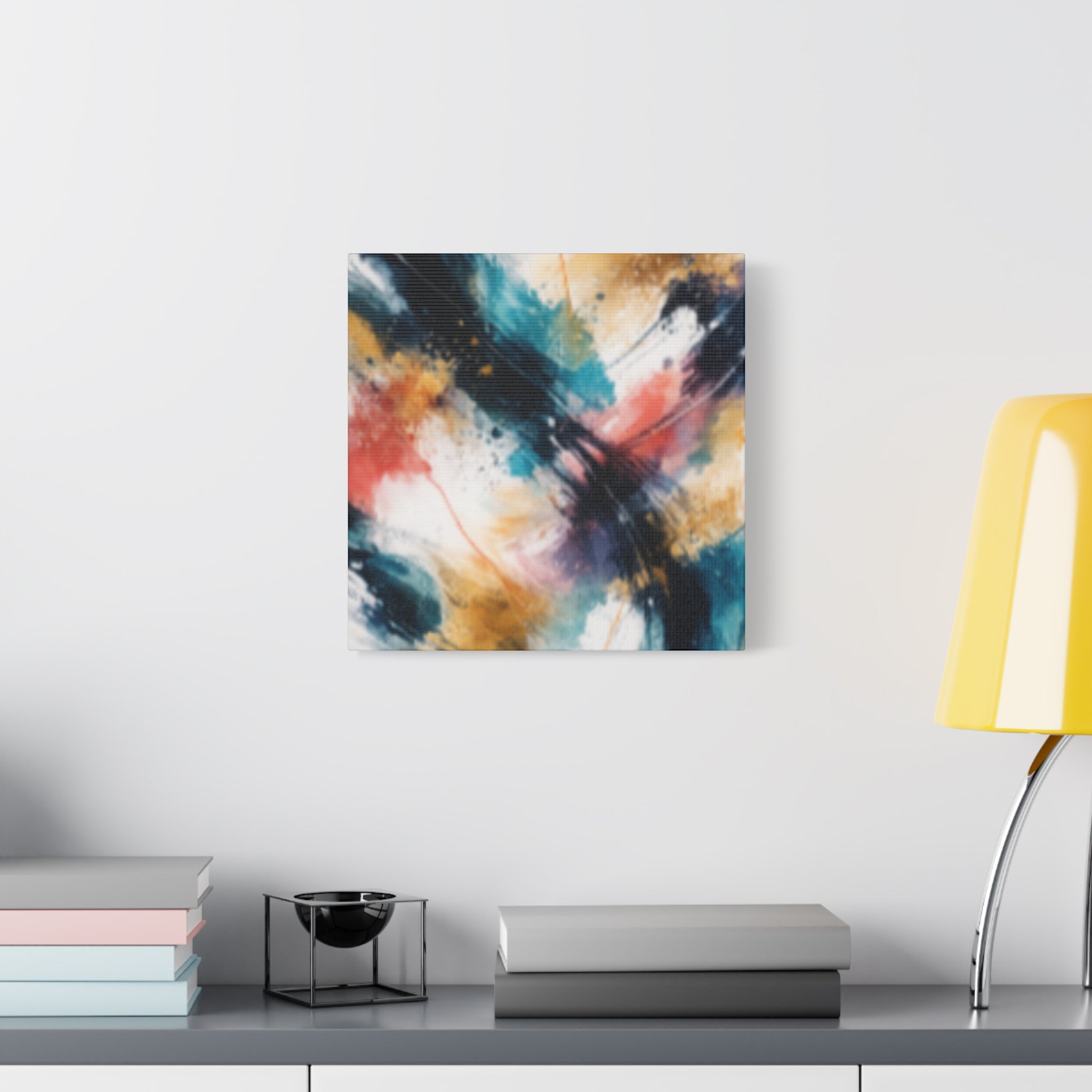 Abstract Color Splash Matte Canvas Print - Vibrant Modern Wall Art - Bedroom decor canvas