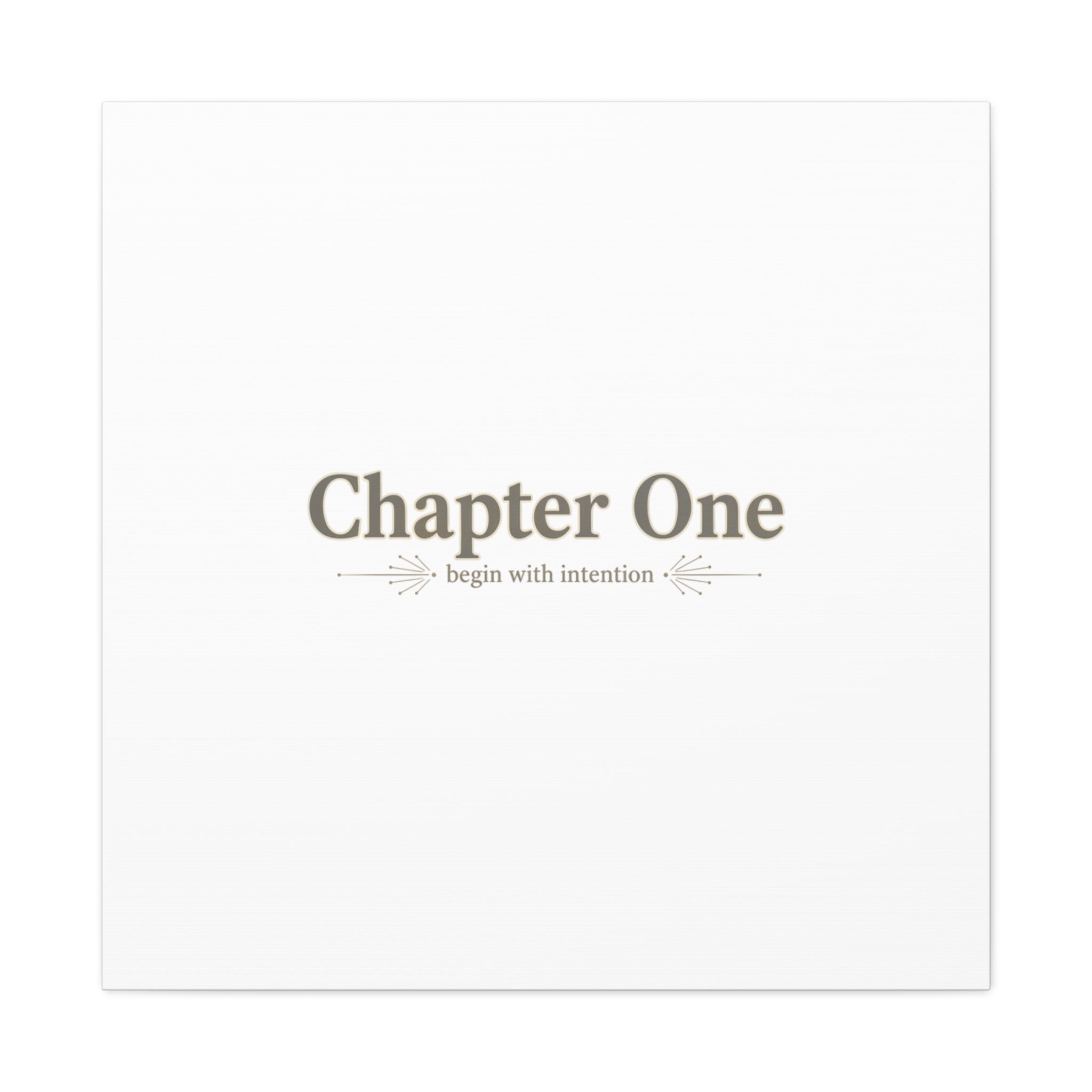 Chapter One Typography Canvas - Retro Serif Literary Aesthetic - Bookish and typography - Minimal Text canvas