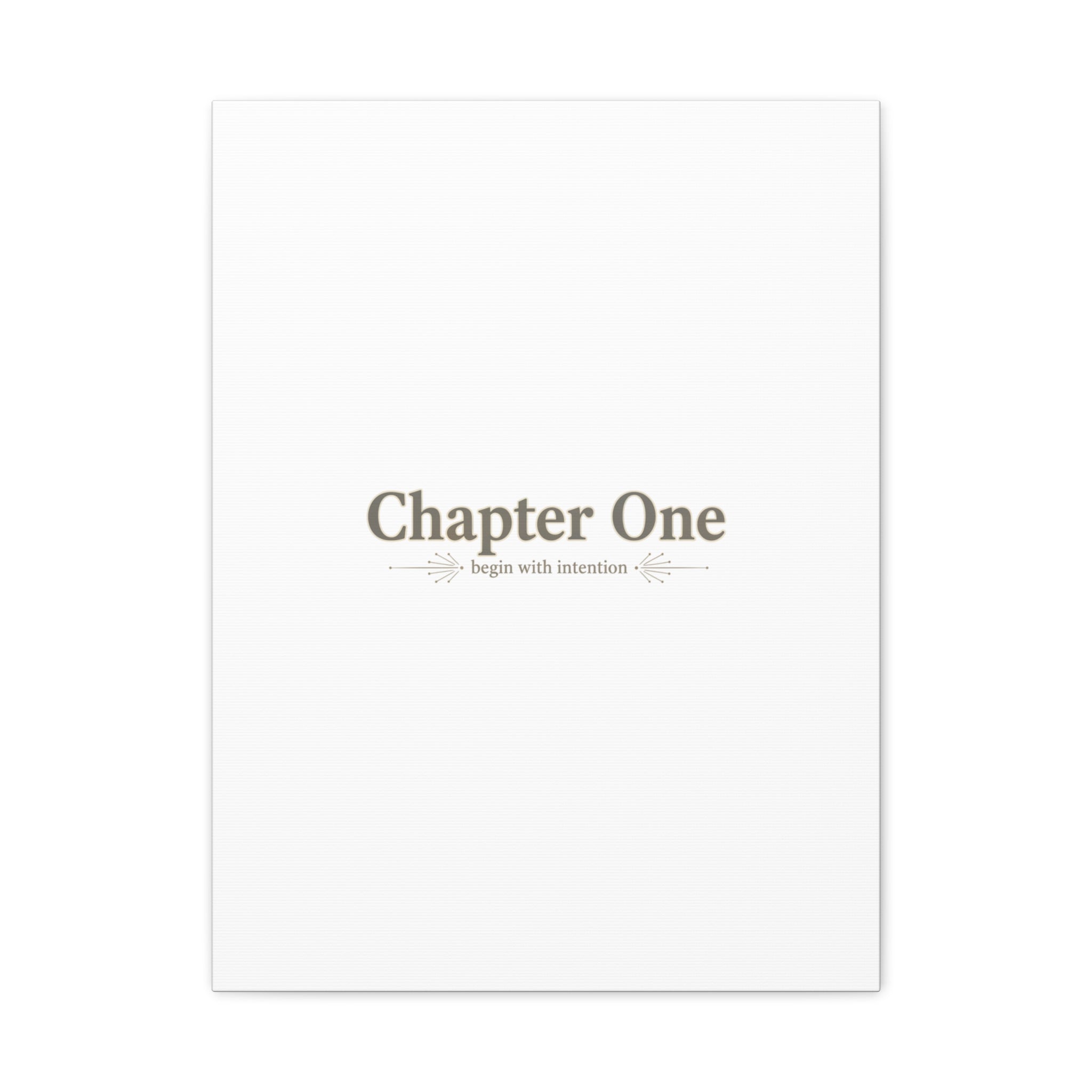 Chapter One Typography Canvas - Retro Serif Literary Aesthetic - Bookish and typography - Minimal Text canvas