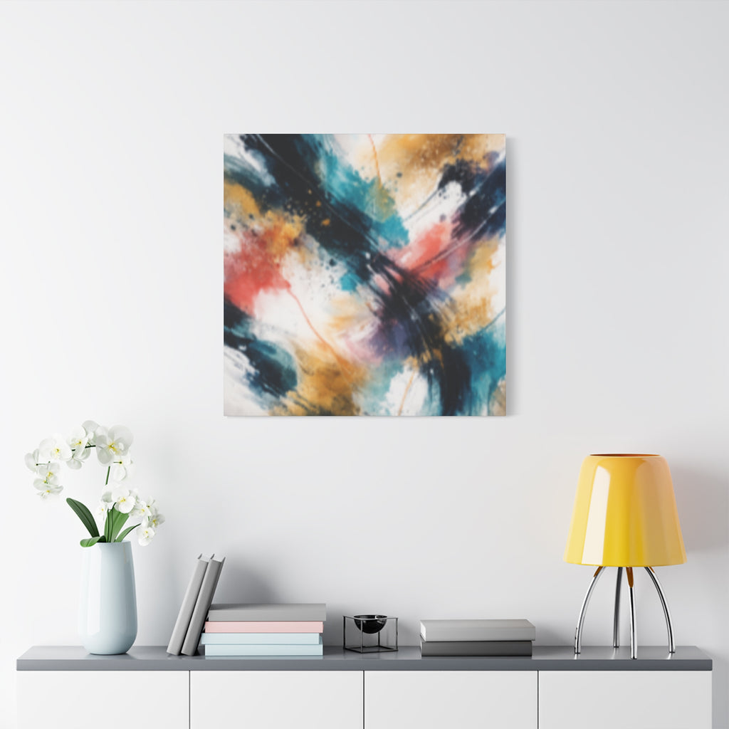 Abstract Color Splash Matte Canvas Print - Vibrant Modern Wall Art - Bedroom decor canvas