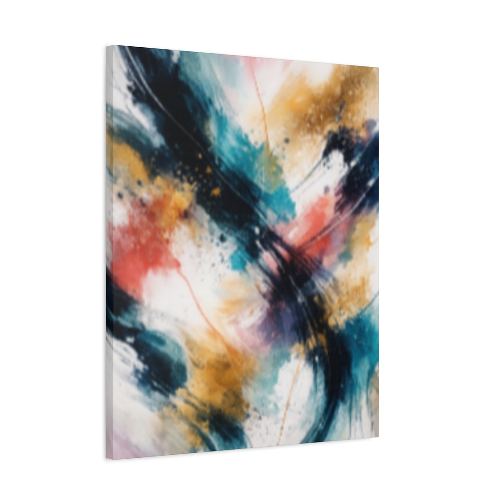 Abstract Color Splash Matte Canvas Print - Vibrant Modern Wall Art - Bedroom decor canvas