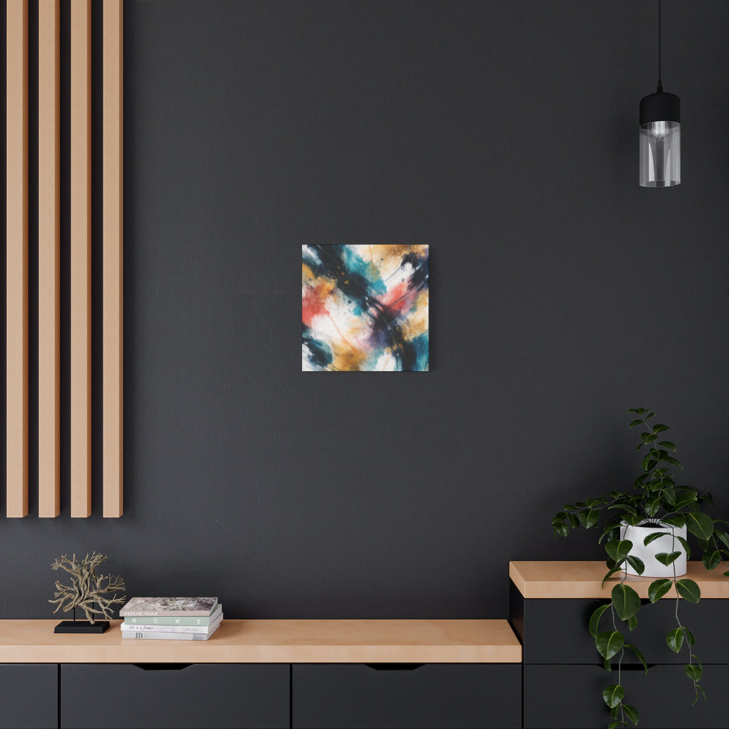 Abstract Color Splash Matte Canvas Print - Vibrant Modern Wall Art - Bedroom decor canvas