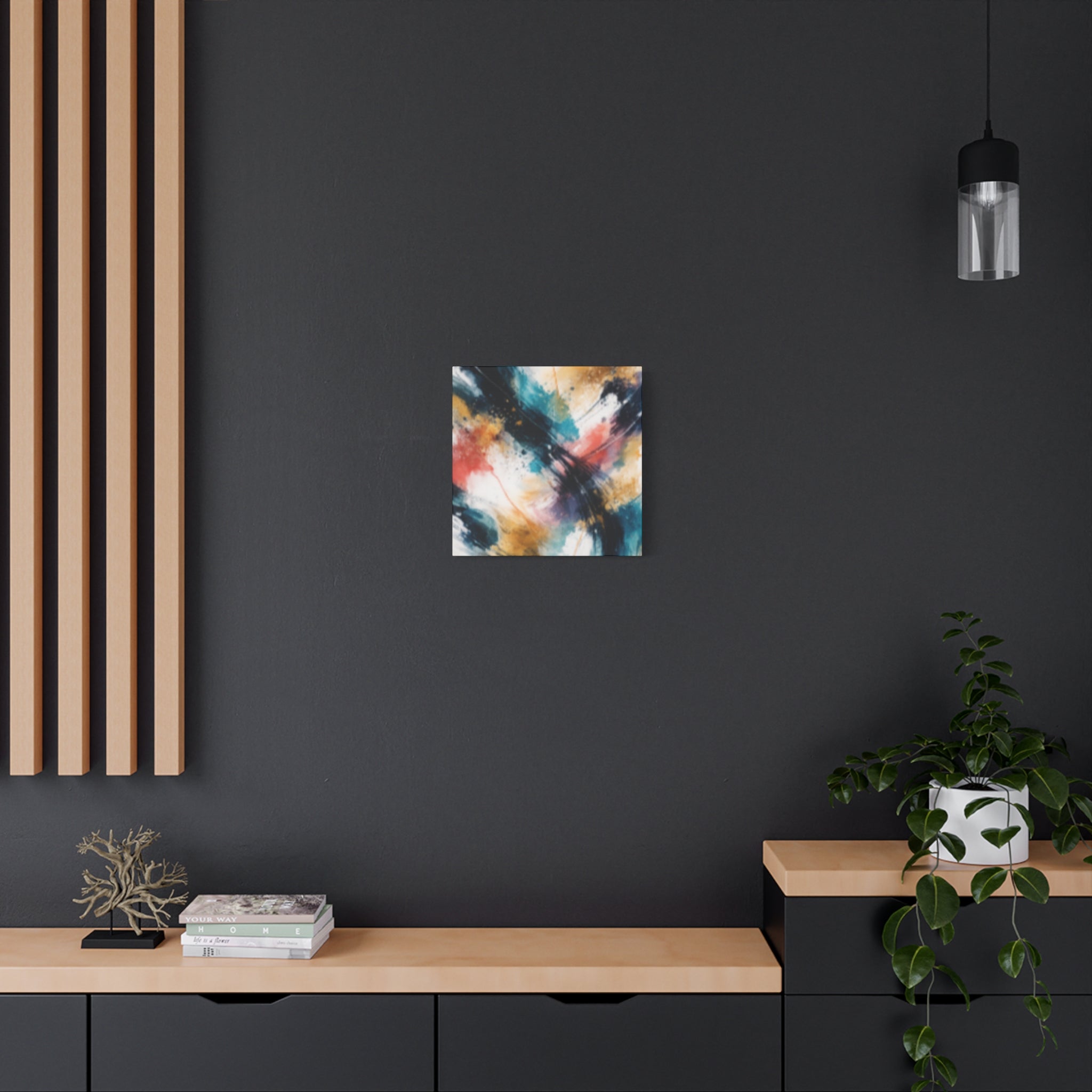 Abstract Color Splash Matte Canvas Print - Vibrant Modern Wall Art - Bedroom decor canvas