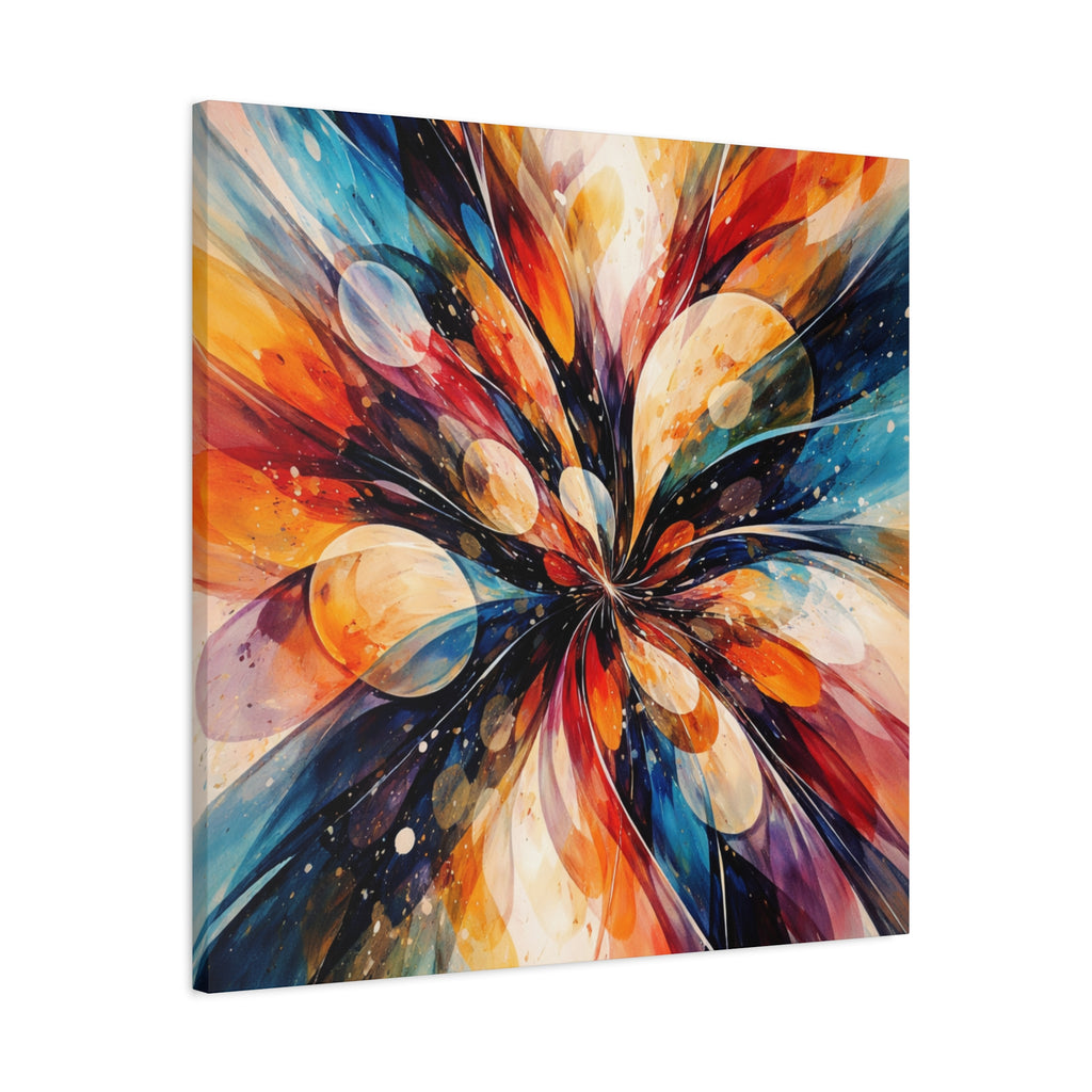 Colorful Abstract Wall Art Canvas – Modern Vibrant Home Decor Painting - Matte Canvas Stretched, 1.25"