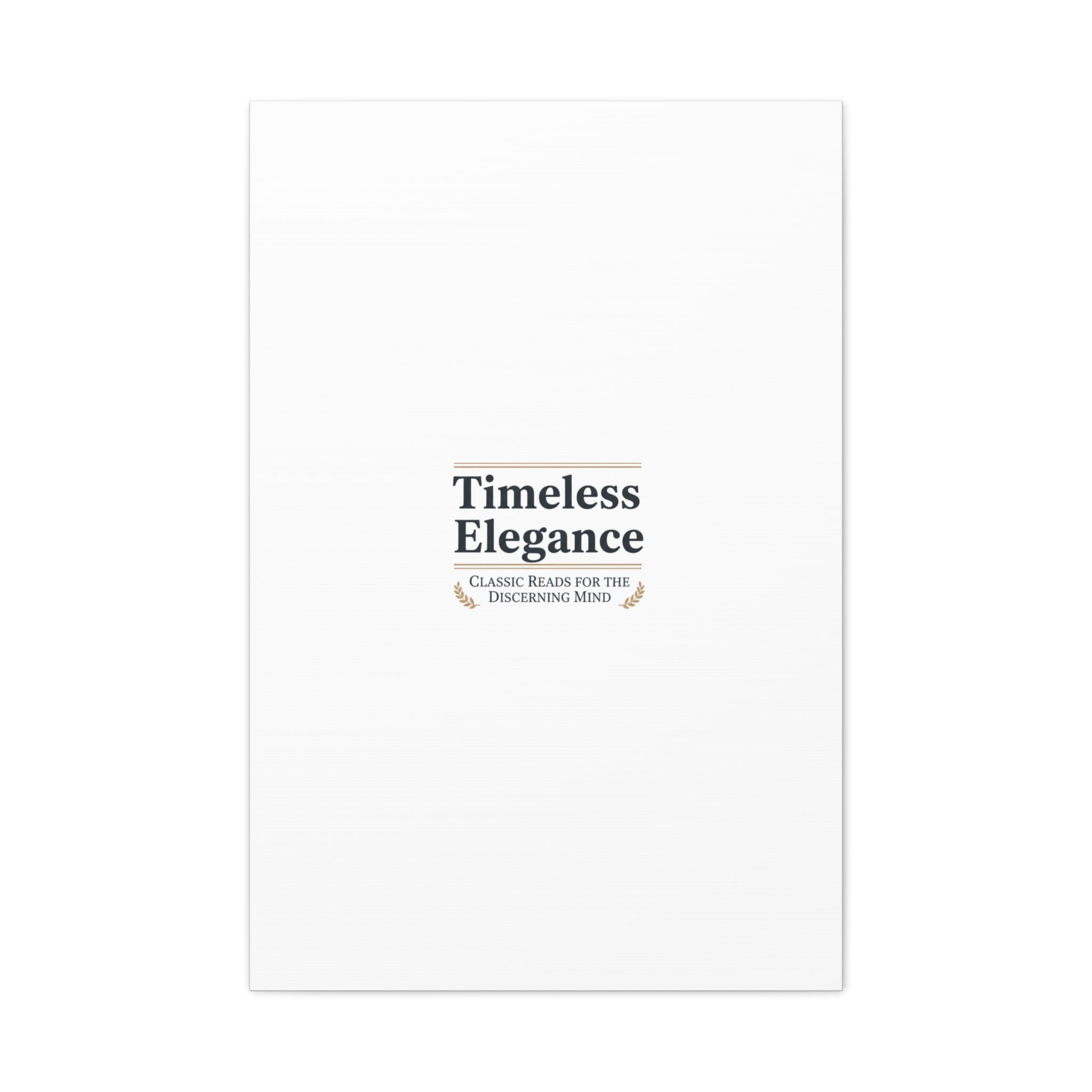 Timeless Elegance Canvas - Retro Serif Typography - Literary Aesthetic Luxury Canvas