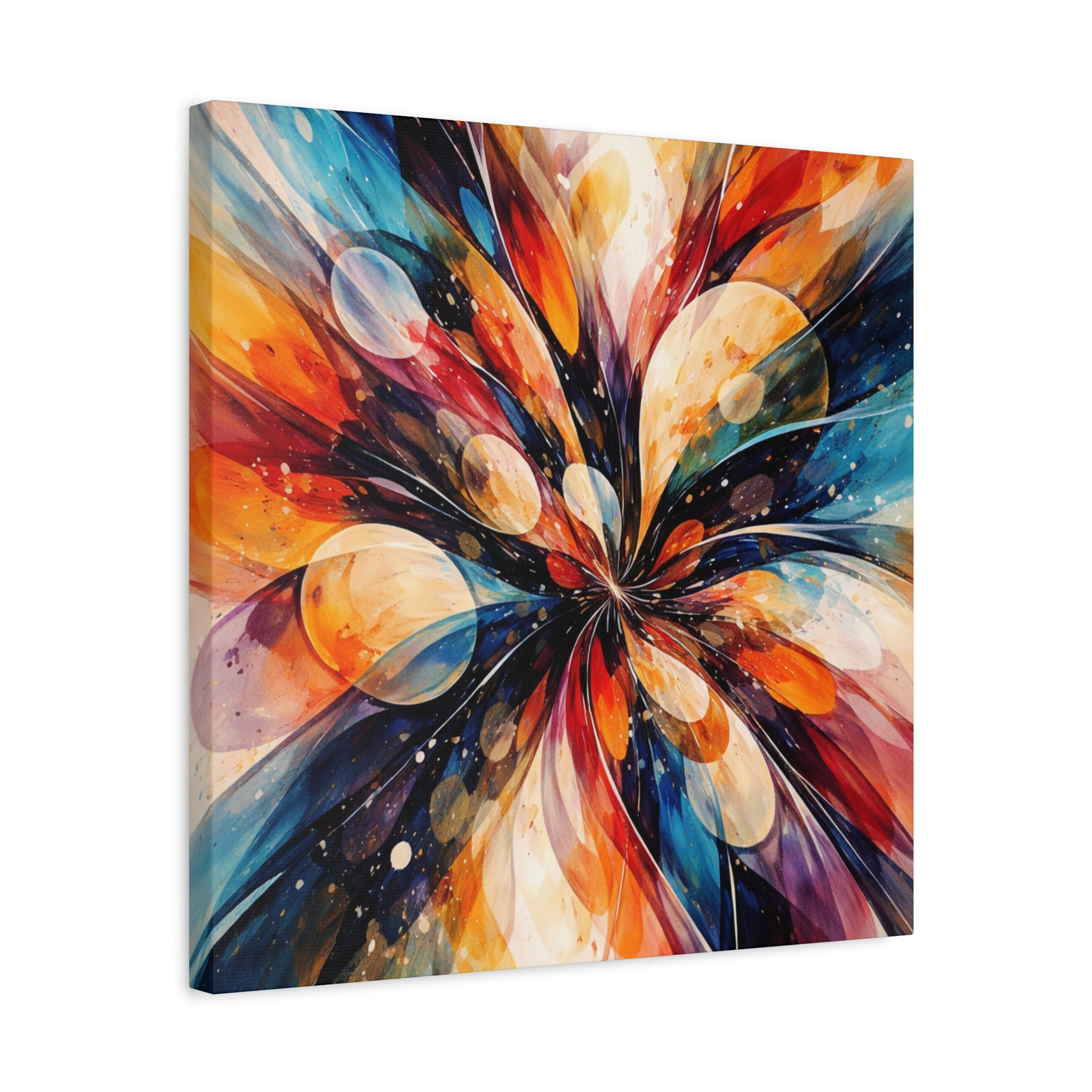 Colorful Abstract Wall Art Canvas – Modern Vibrant Home Decor Painting - Matte Canvas Stretched, 1.25"