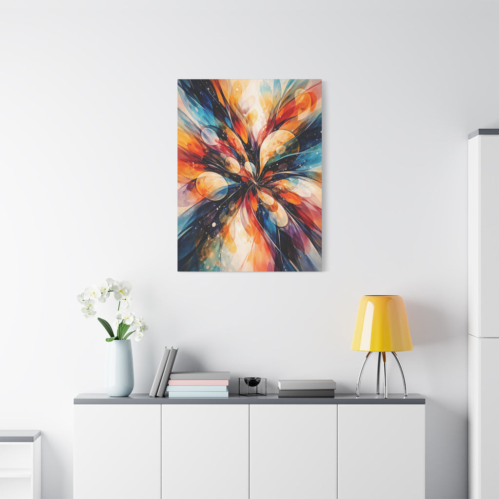 Colorful Abstract Wall Art Canvas – Modern Vibrant Home Decor Painting - Matte Canvas Stretched, 1.25"