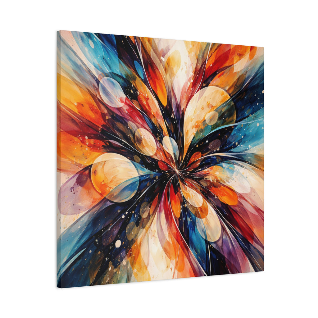 Colorful Abstract Wall Art Canvas – Modern Vibrant Home Decor Painting - Matte Canvas Stretched, 1.25"