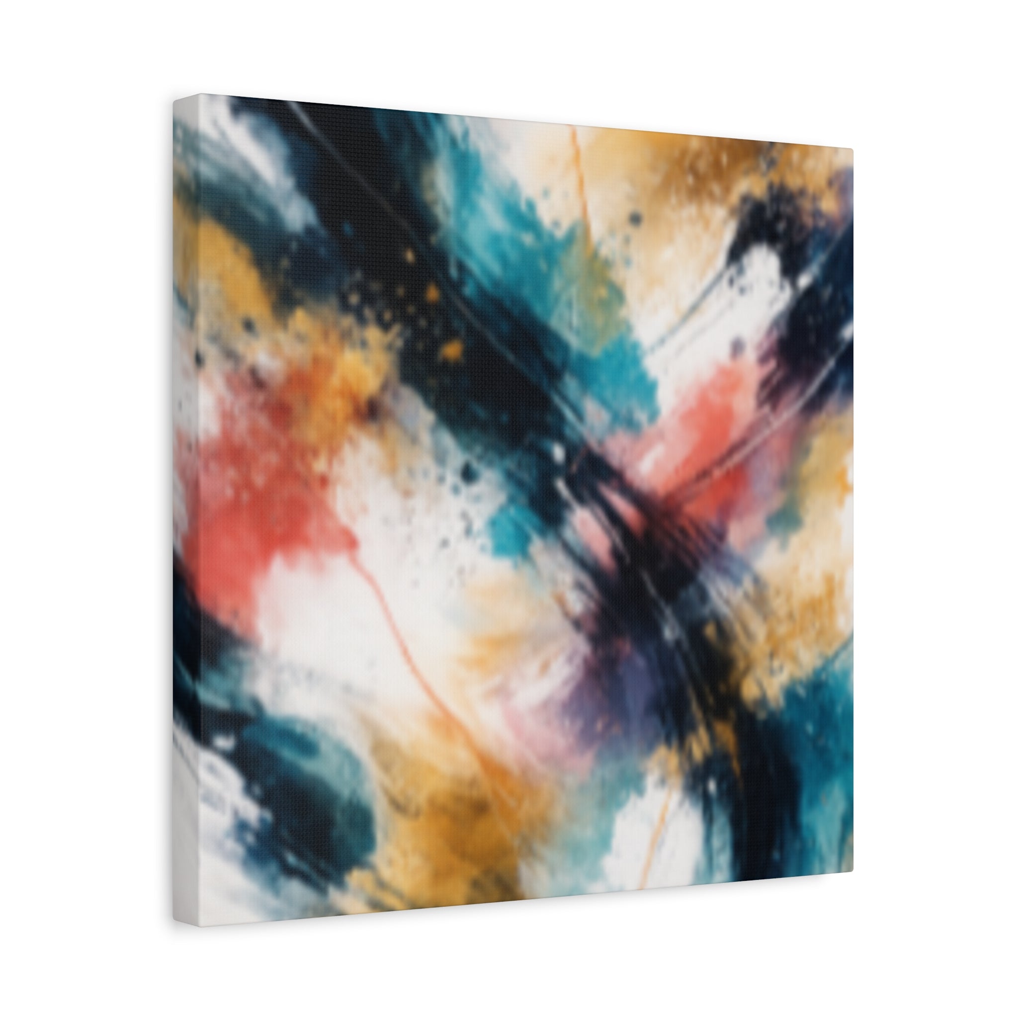 Abstract Color Splash Matte Canvas Print - Vibrant Modern Wall Art - Bedroom decor canvas