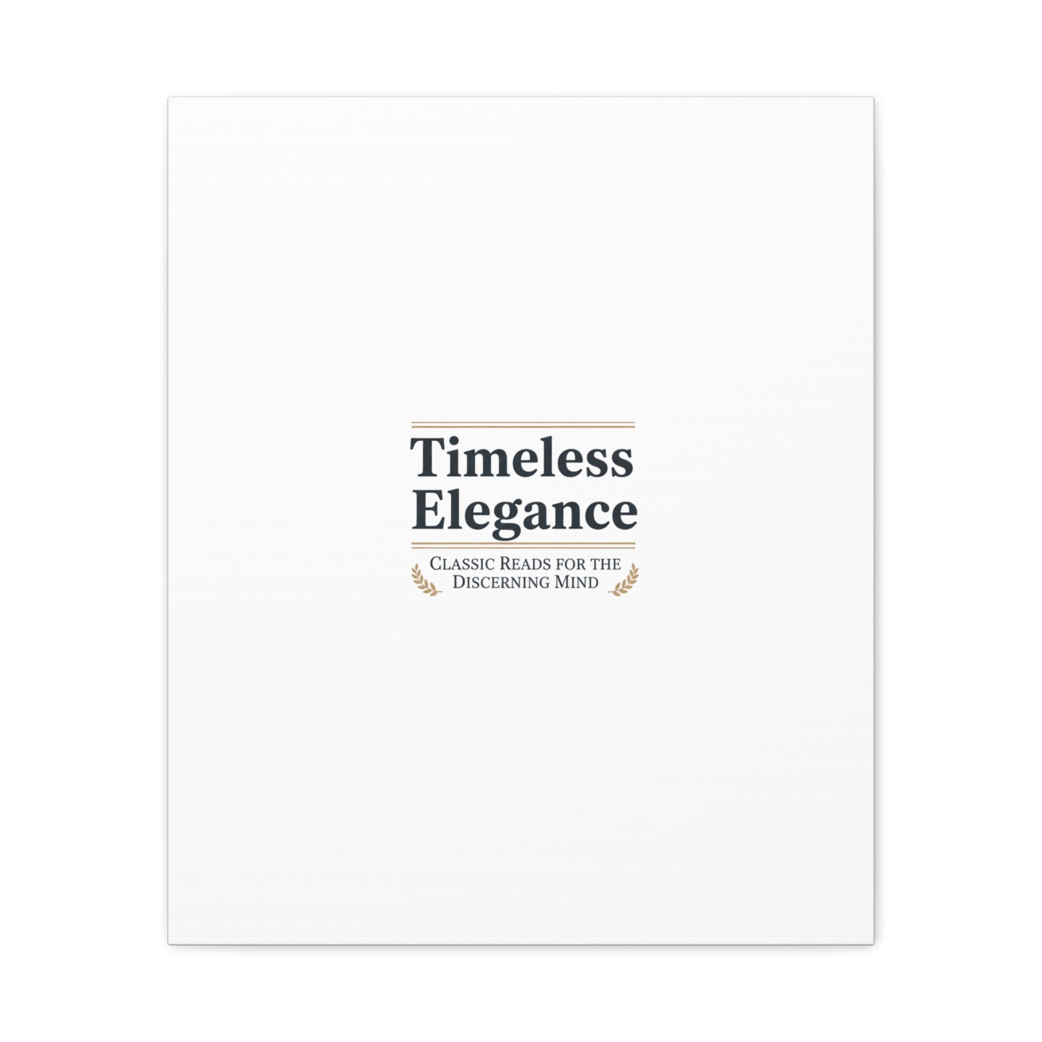 Timeless Elegance Canvas - Retro Serif Typography - Literary Aesthetic Luxury Canvas