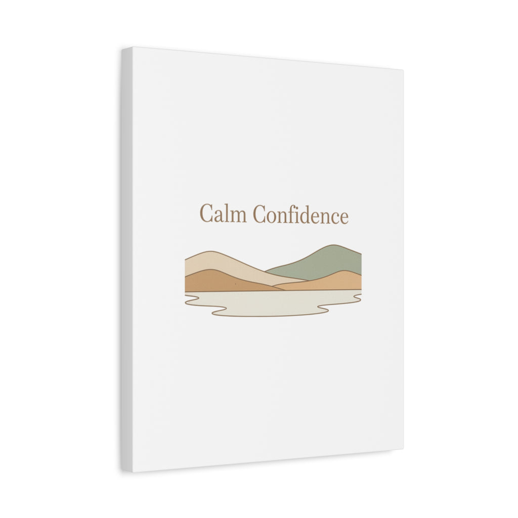Calm Confidence minimalist landscape Canvas | quiet luxury, neutral minimalist
